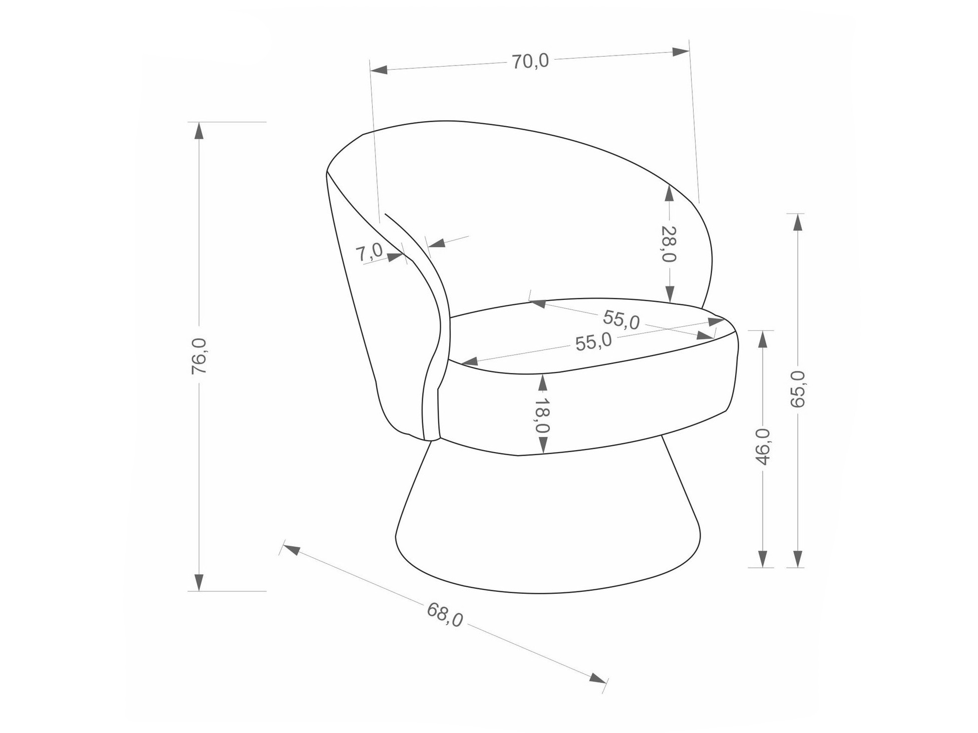 Lænestol Houston 2102 (Grå)