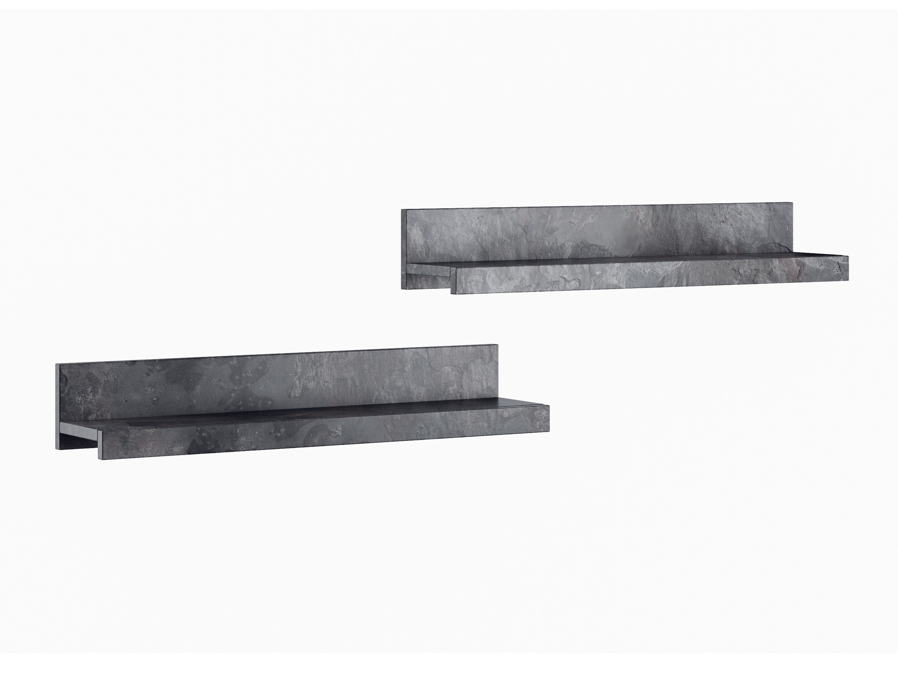 Sæt med vægmonterede reoler Torvire 105 (Mørk beton)