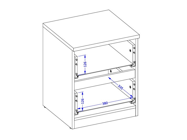 Sengebord Nolcala 108 (Egetræ + Beige)