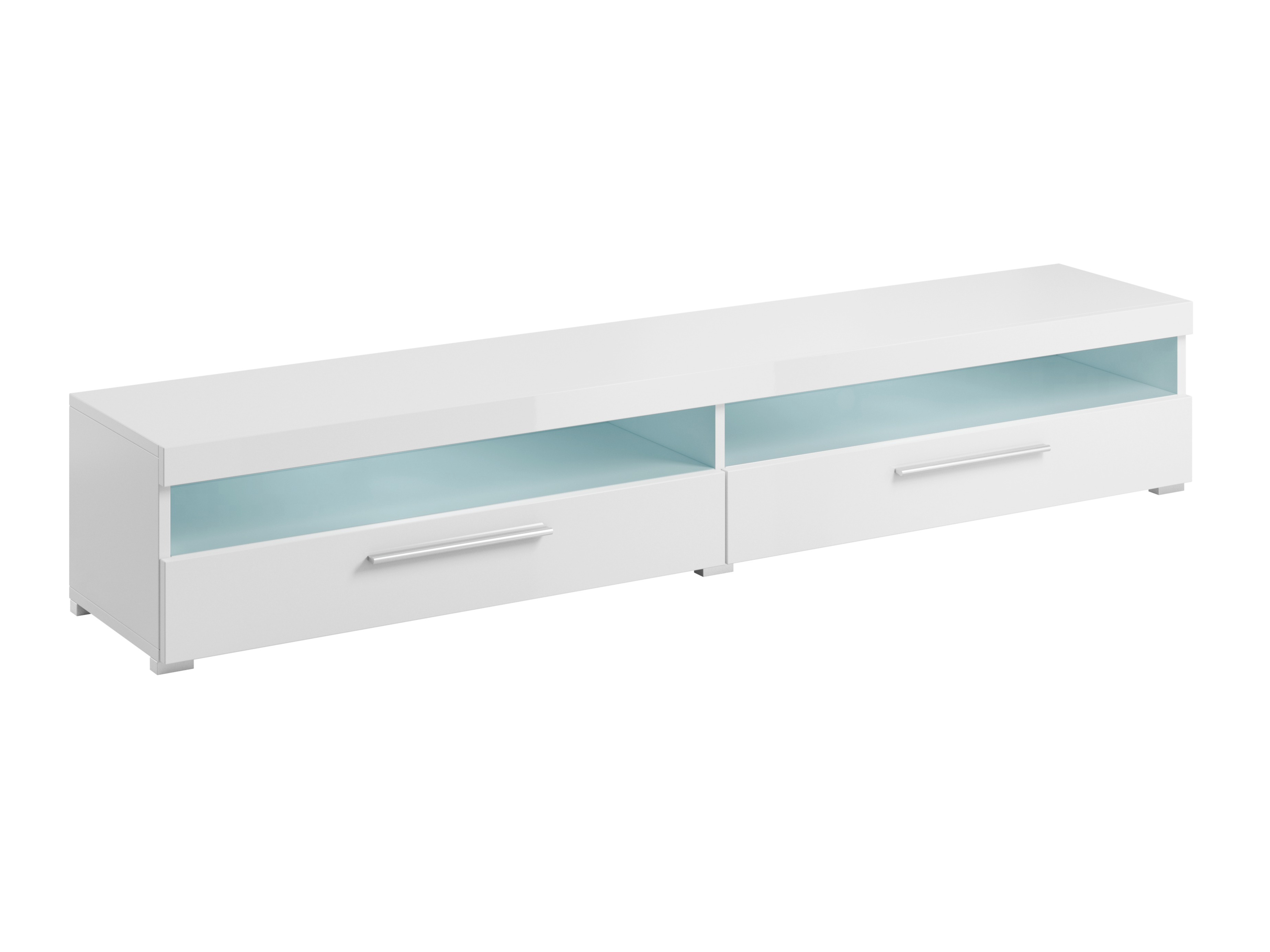 TV-bord Torvire 111 (Hvid + Glansfuld hvid)