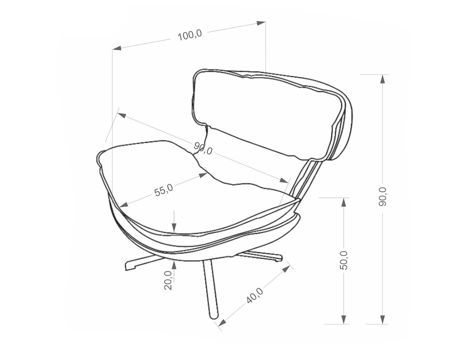 Lænestol Houston 2107 (Beige)