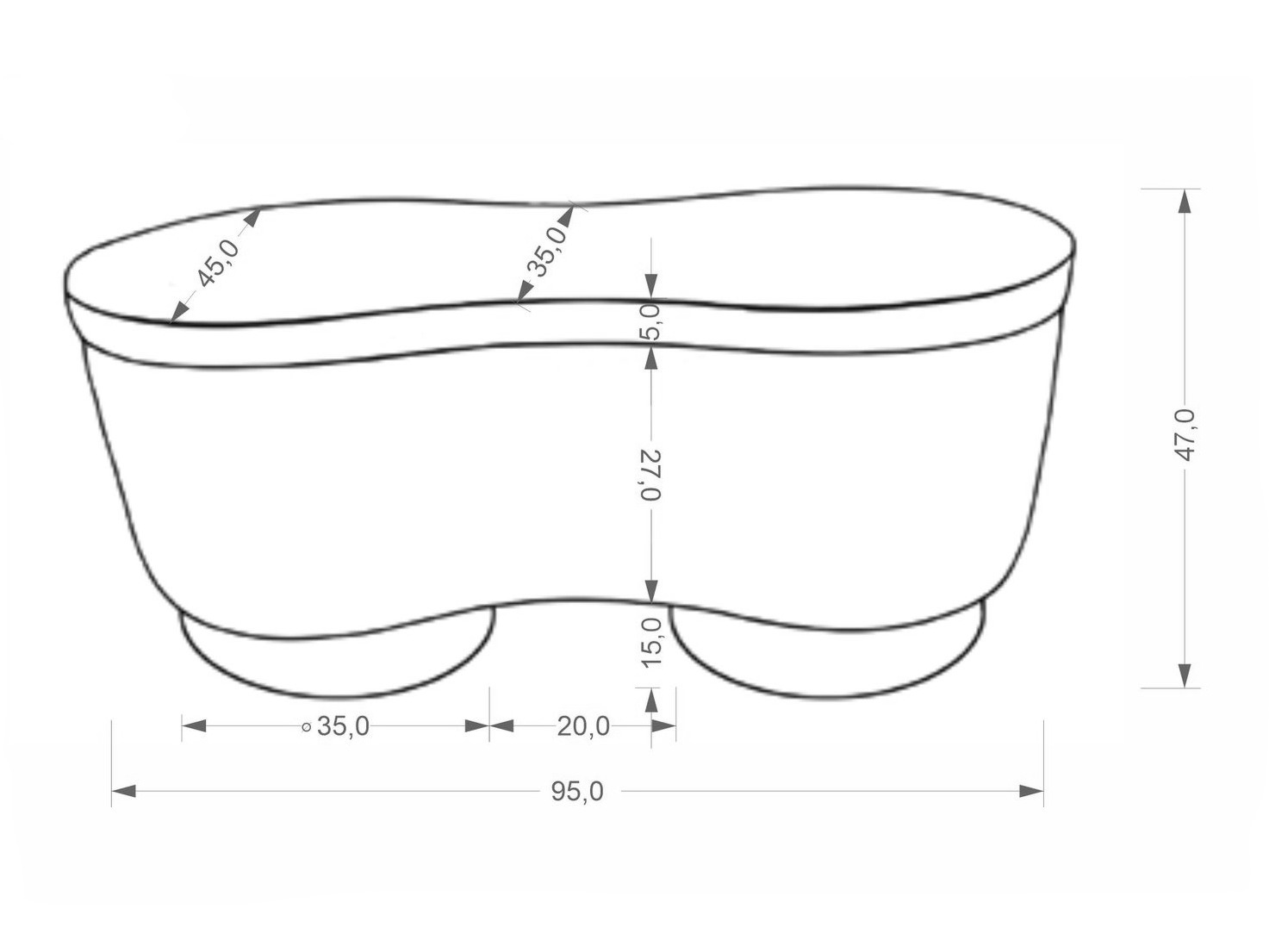 Polstret bænk Houston 2110 (Beige)