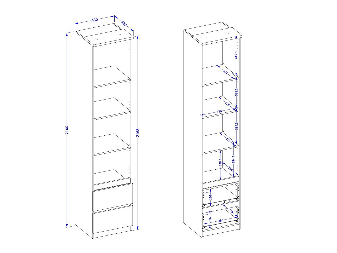 Reol Nolcala 111 (Egetræ + Beige)