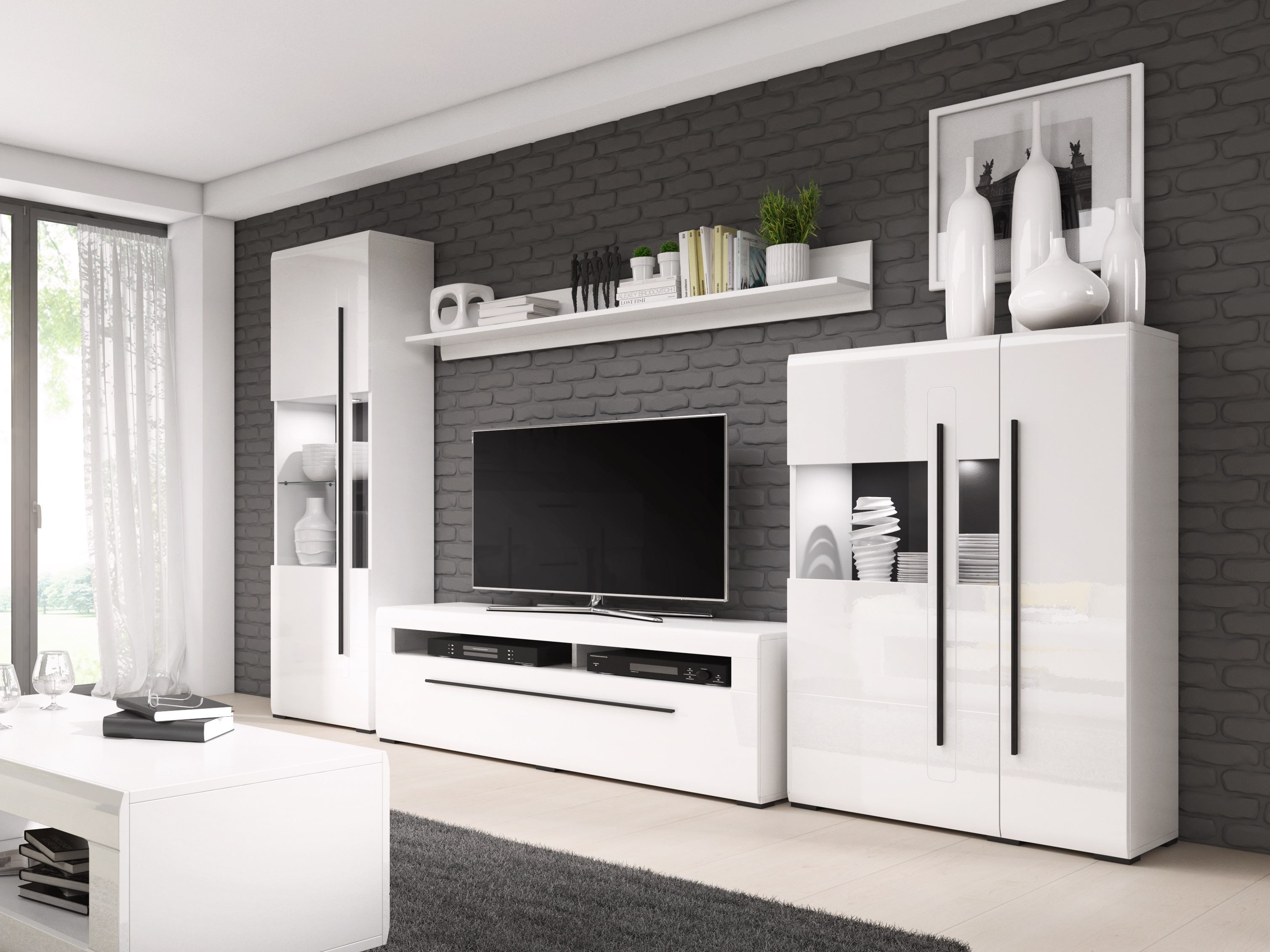 Vægreol Ophsalu 101 (Hvid + Glansfuld hvid)