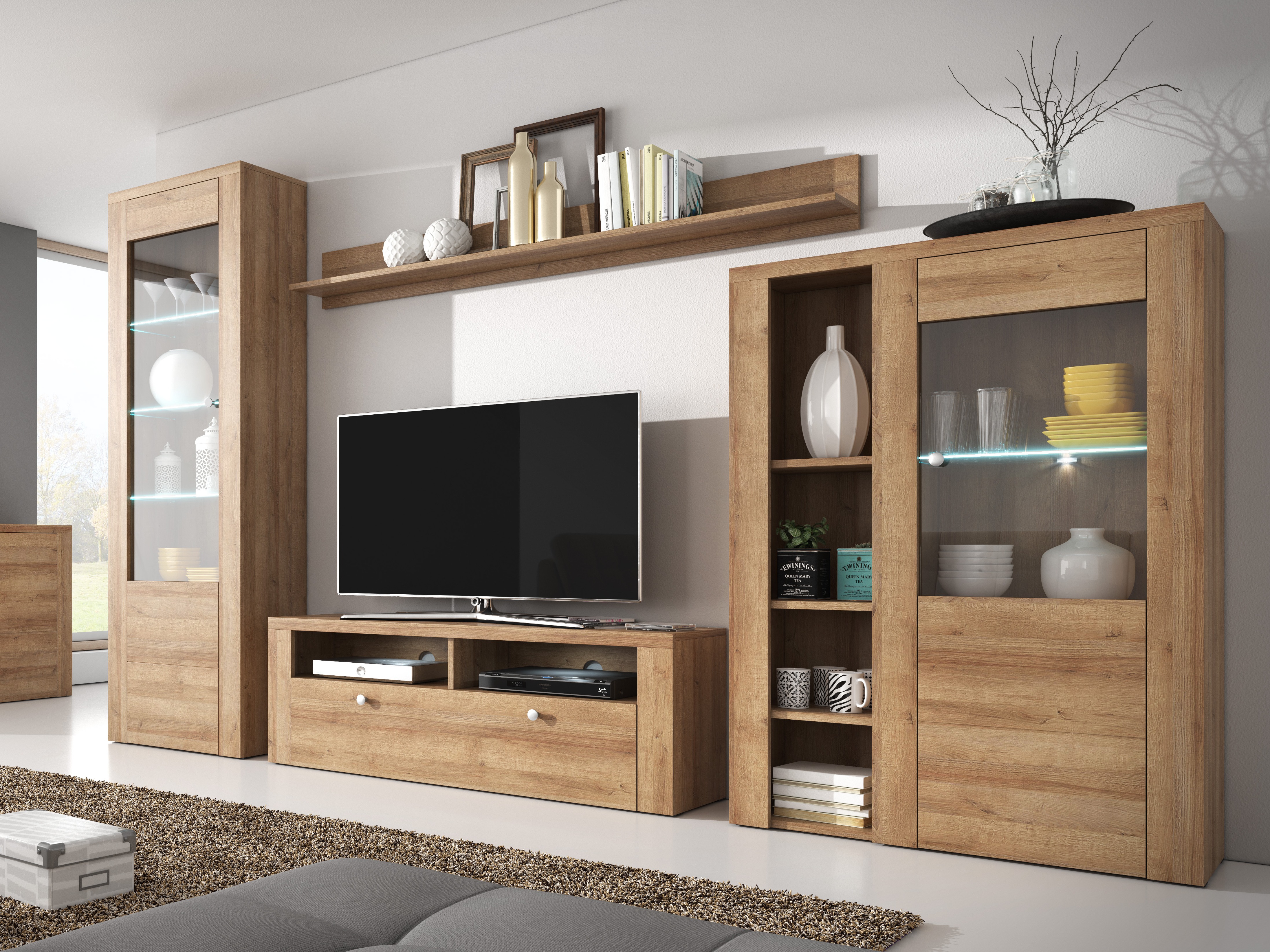 Vægreol Salelbo 101 (Riviera egetræ)