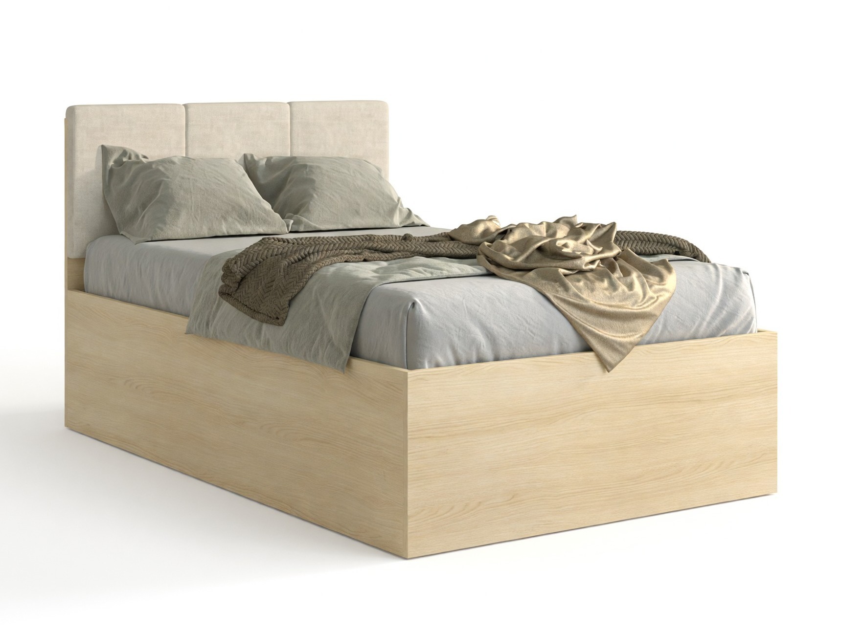 Møbelsæt Nolcala 121 (Egetræ + Beige)