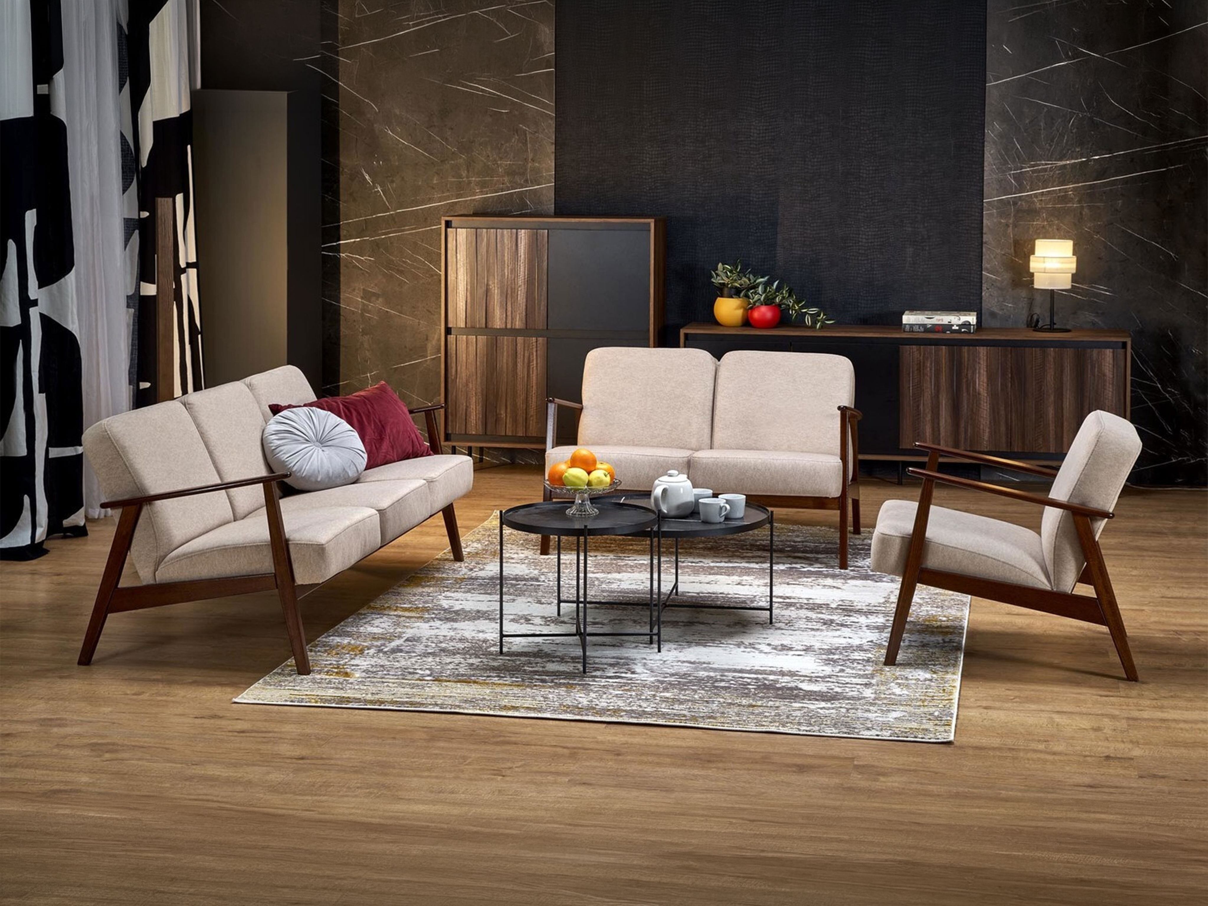 Sofa Houston 2117 (Beige + Valnød)