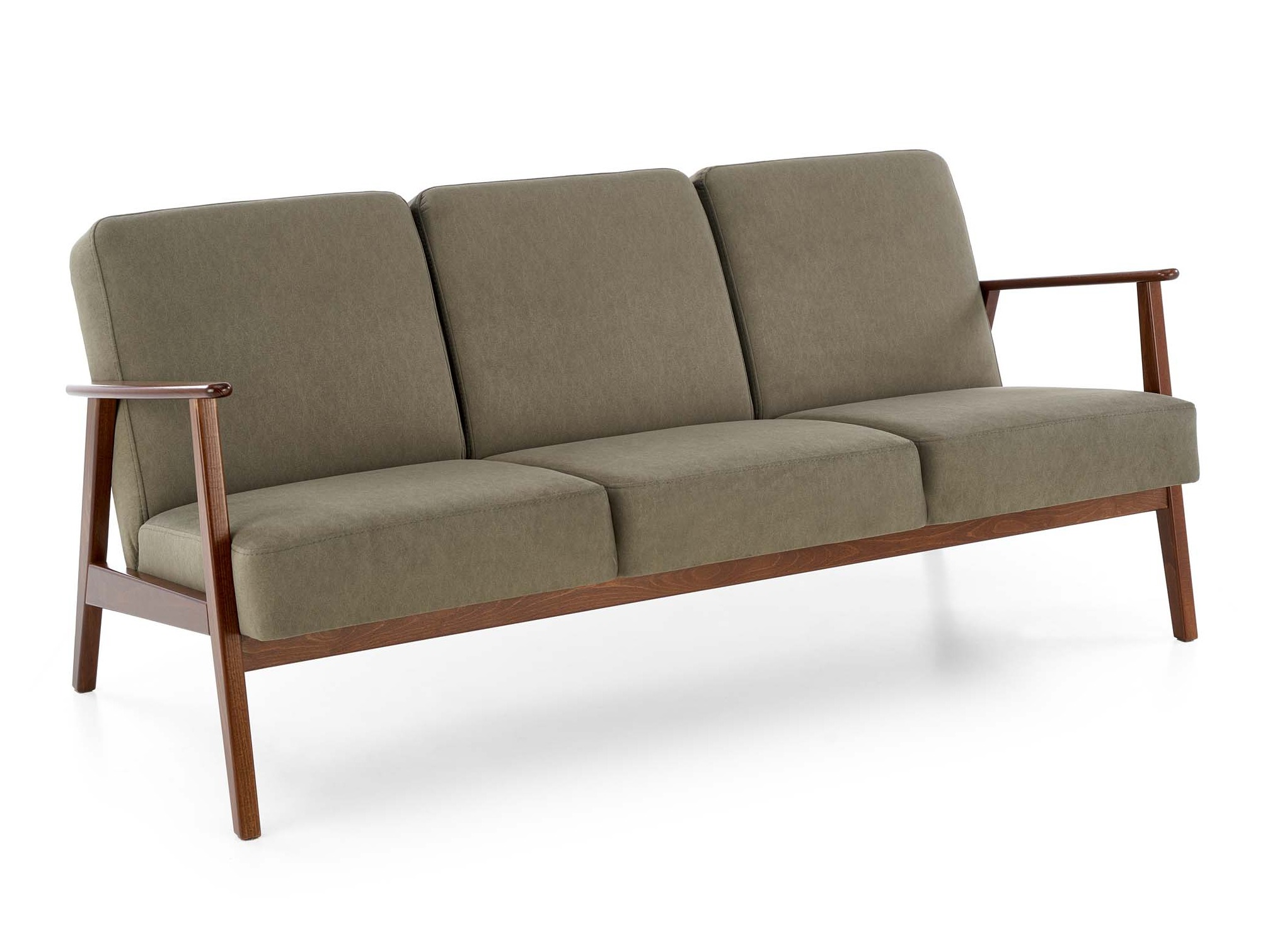 Sofa Houston 2117 (Mørkegrøn + Valnød)