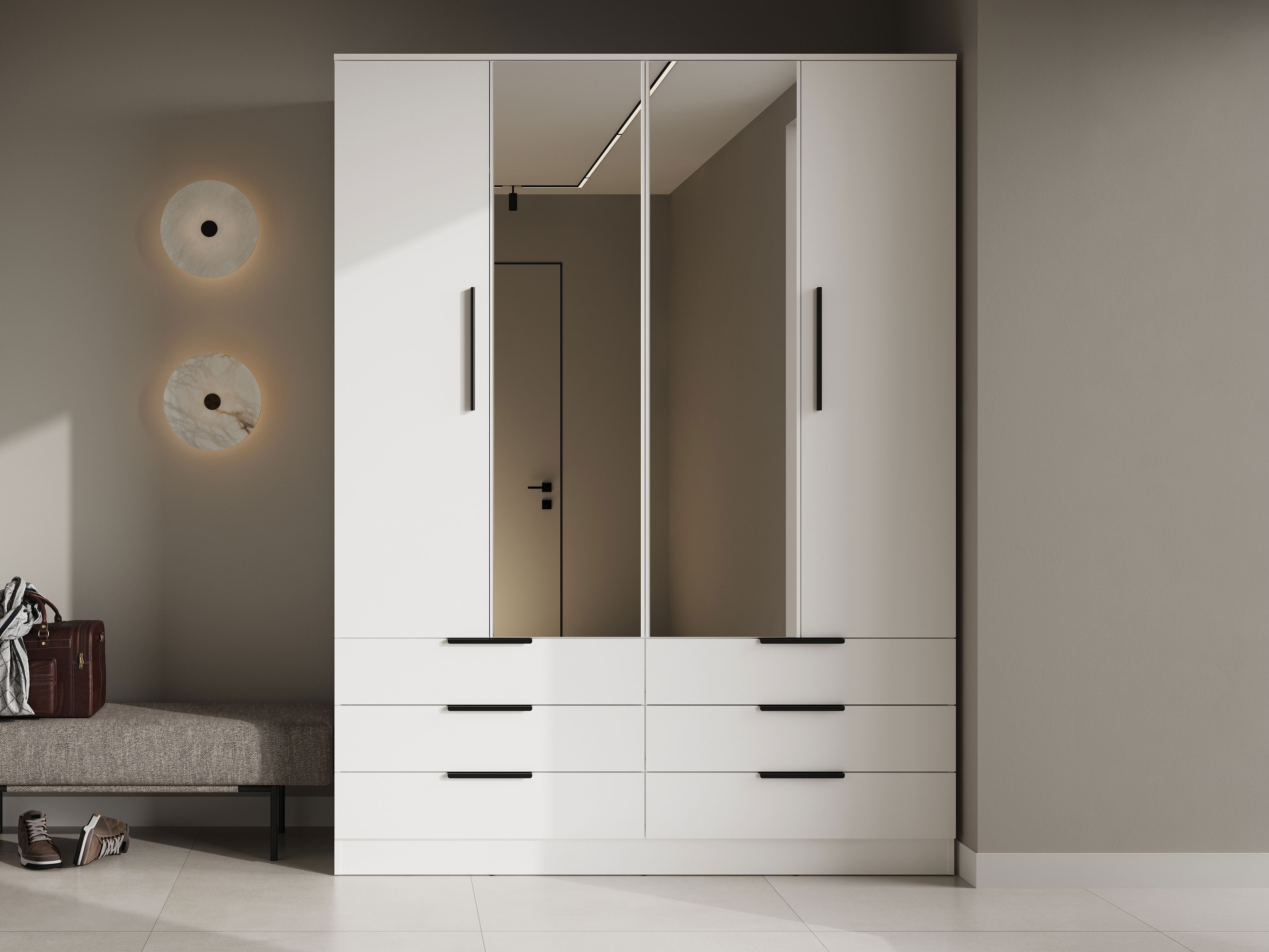 Garderobeskab Fresno 182 (Hvid)