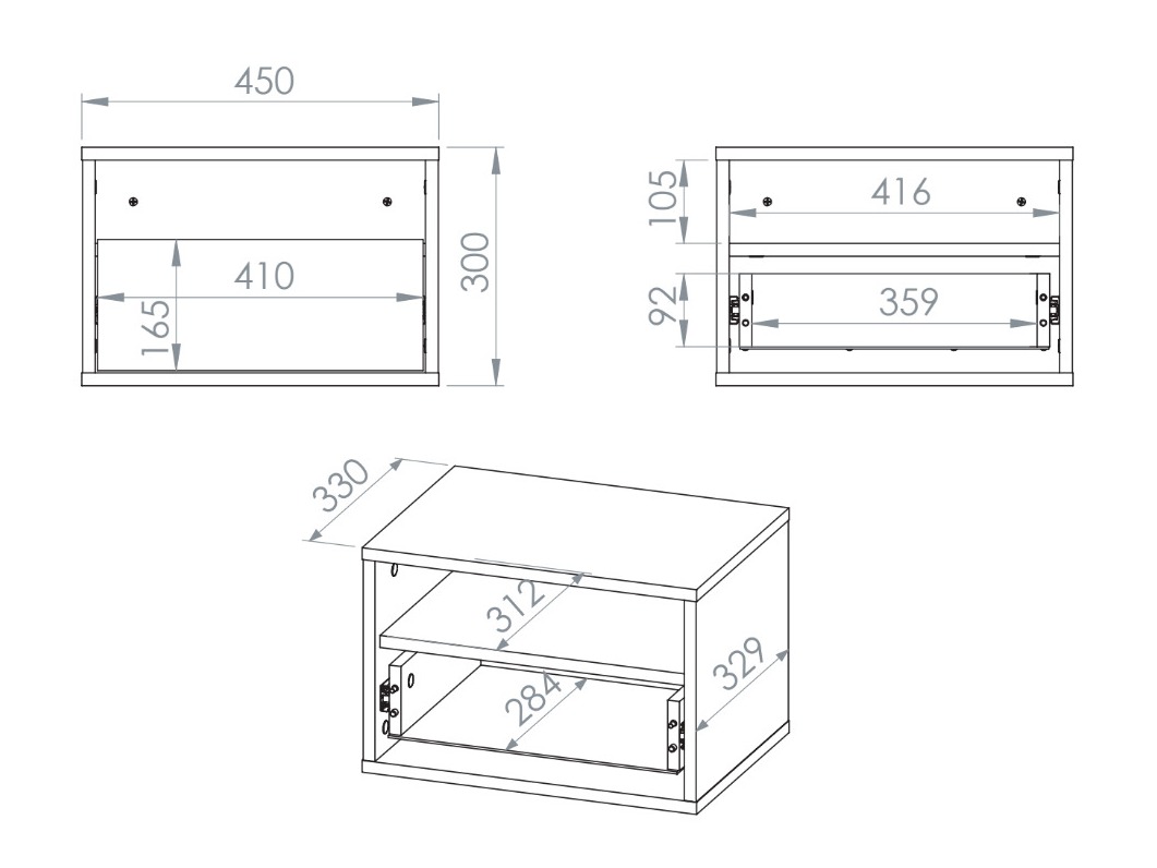 Sengebord Morsero 106