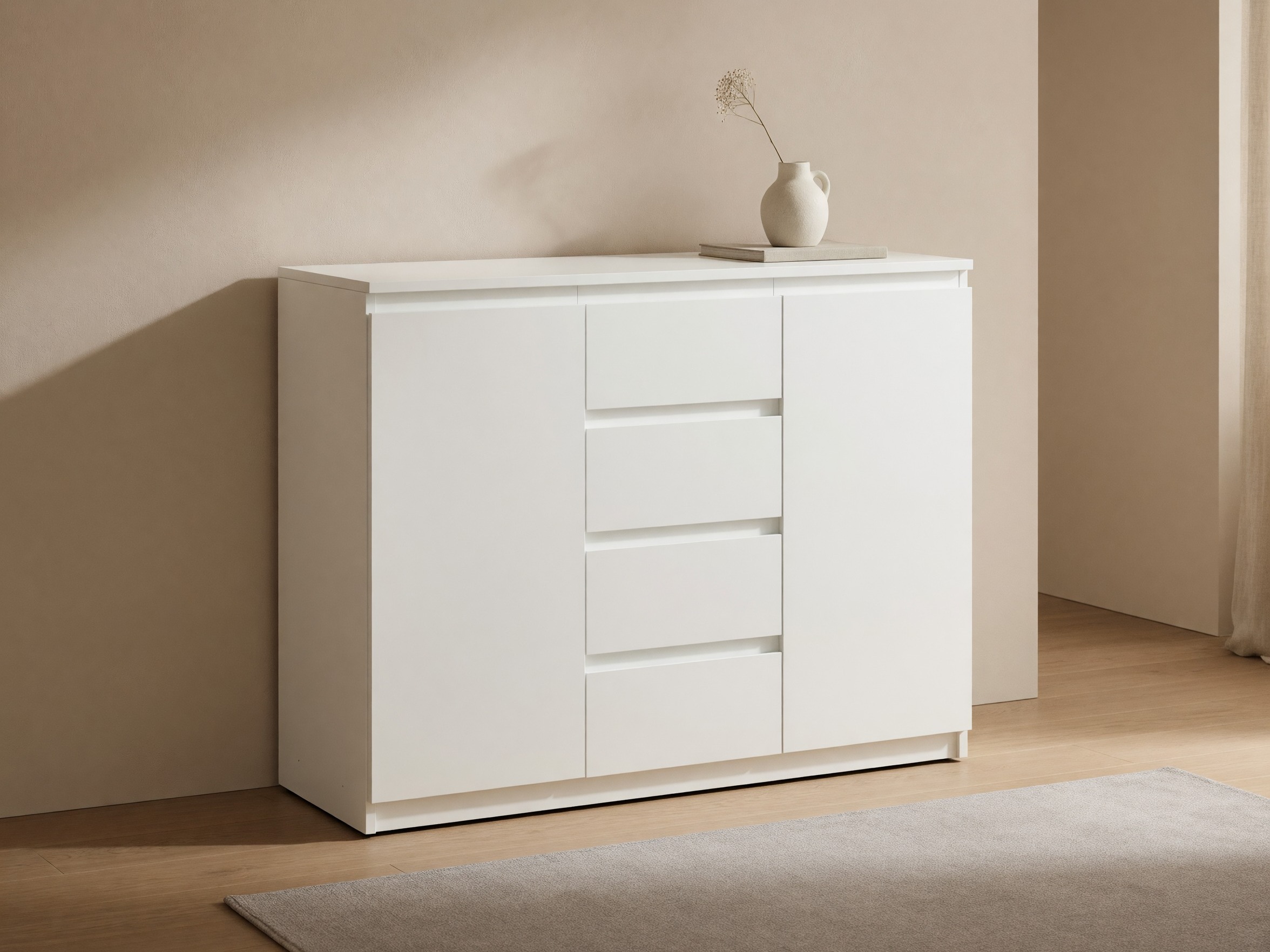 Kommode Cirdelu 105 (Hvid)