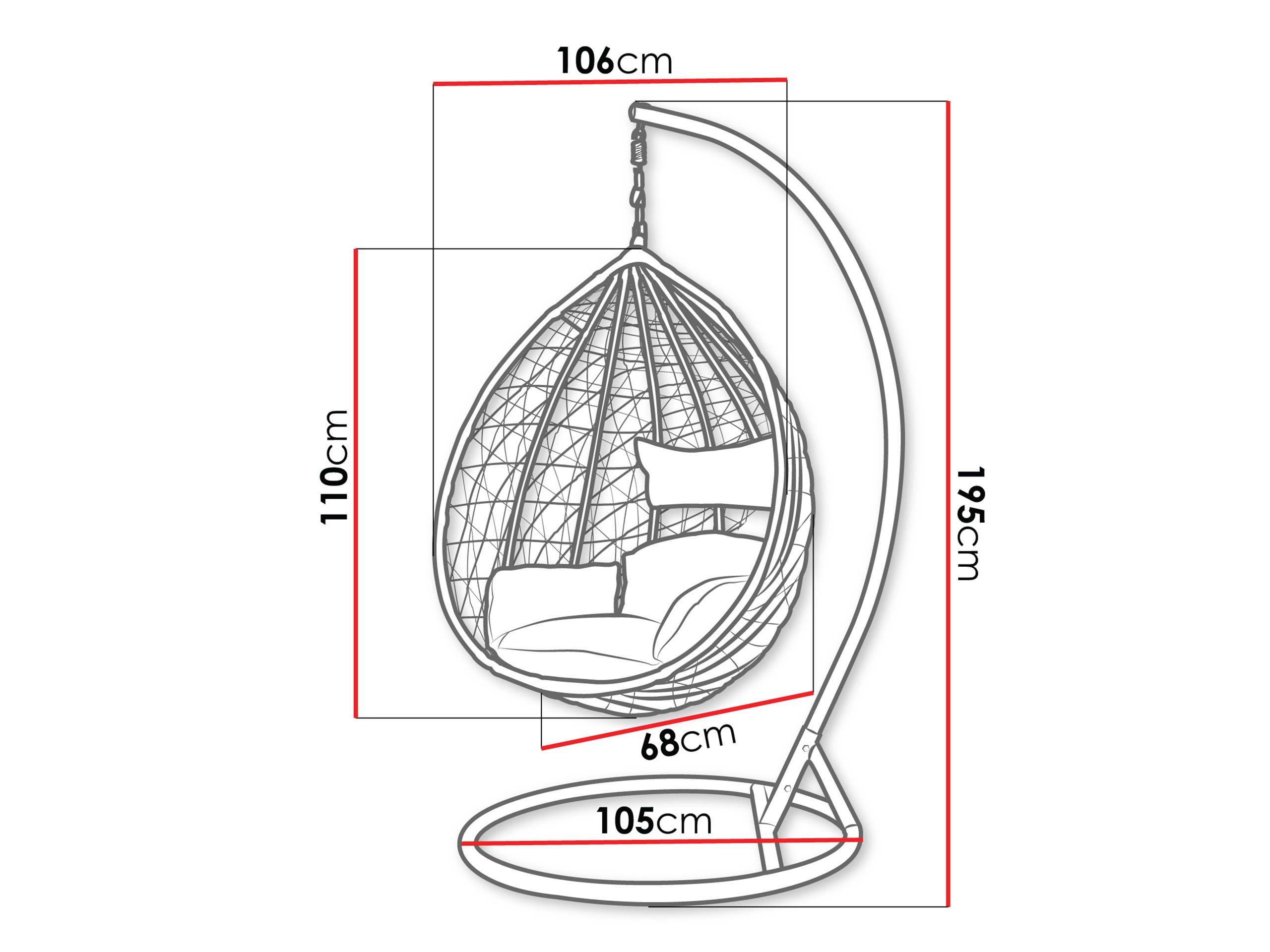 Hængestol Miramar 137 (Beige)