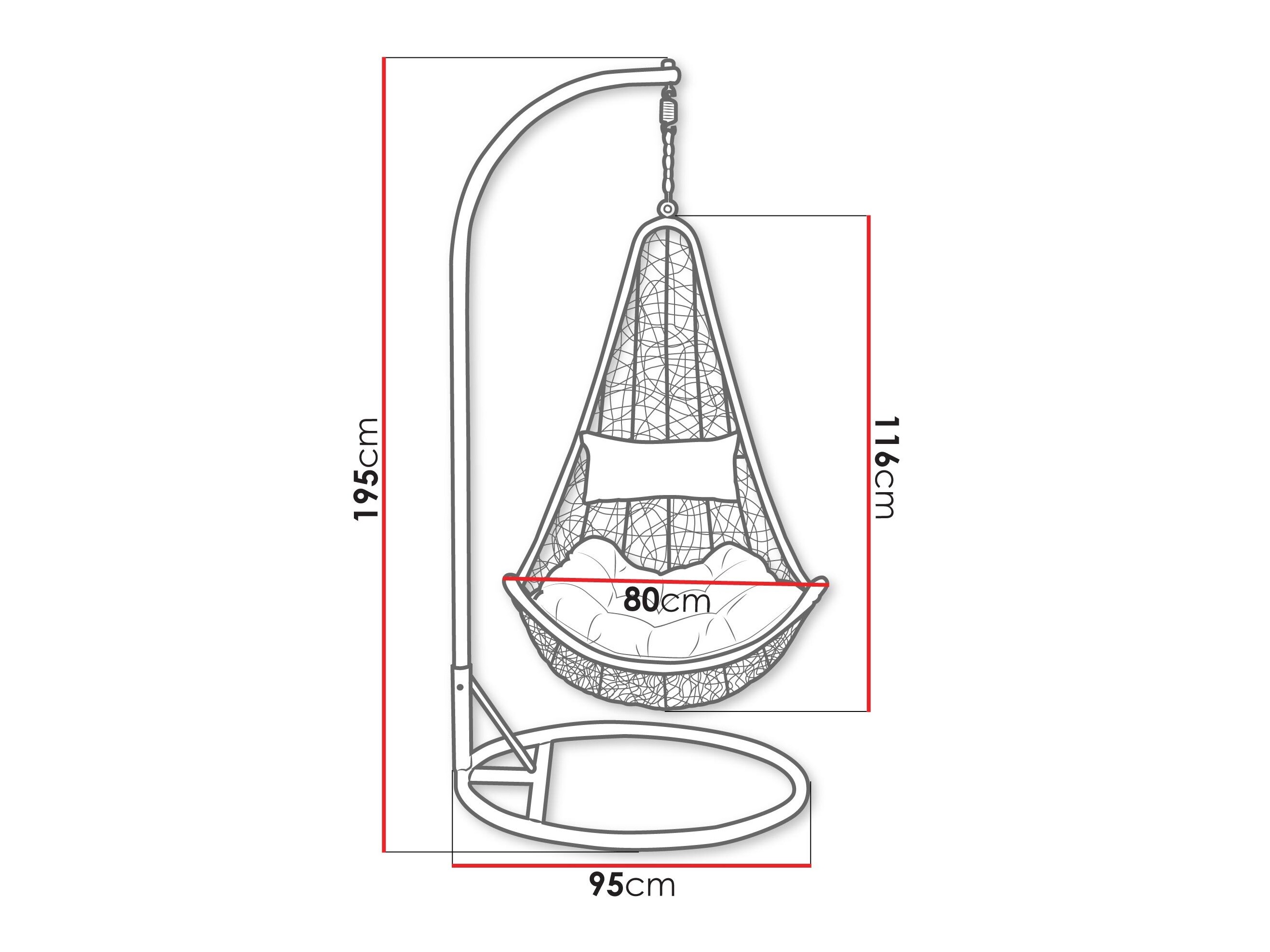 Hængestol Comfivo Figae (Grå)