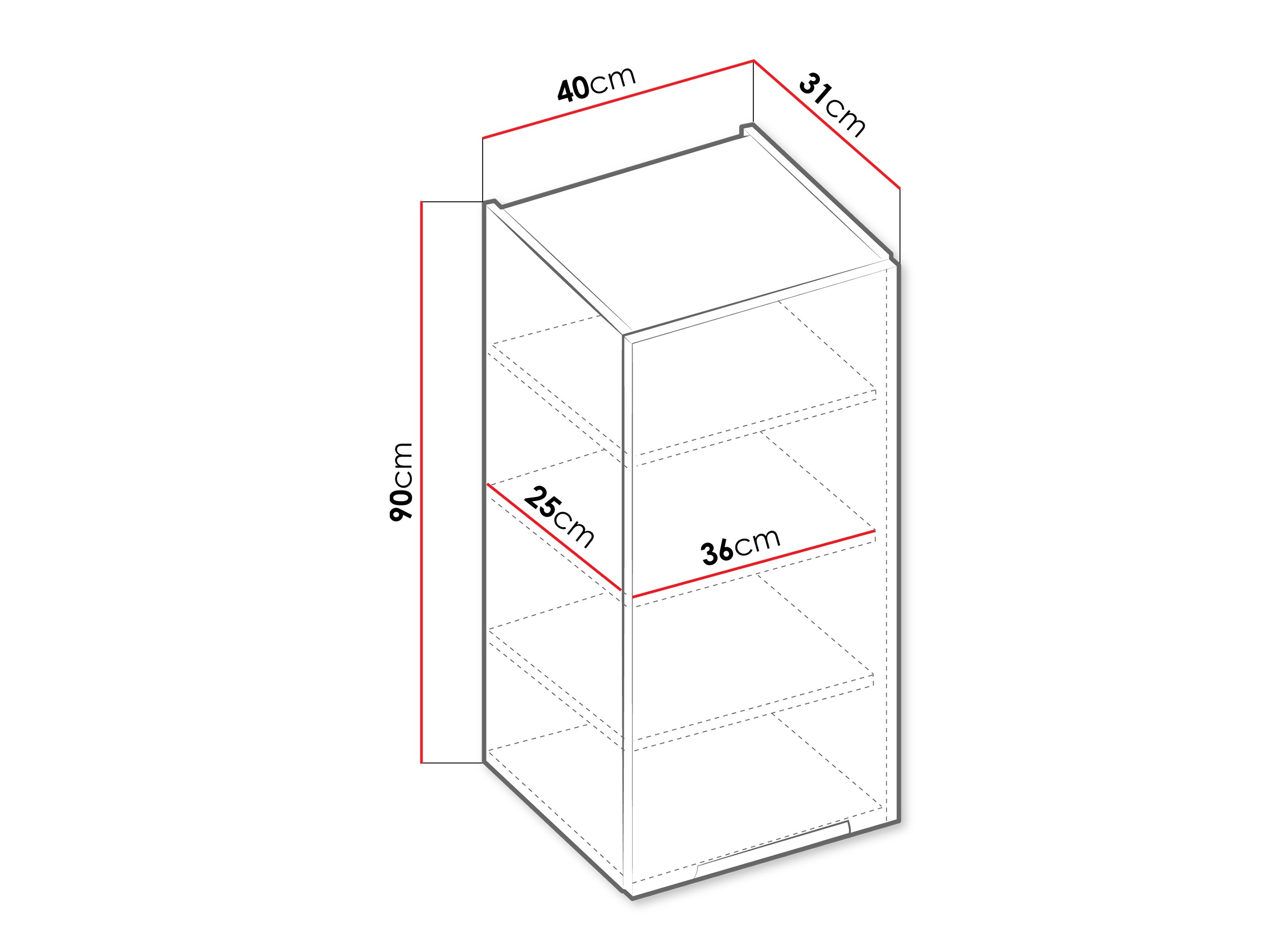 Modulvægskab Sole 118