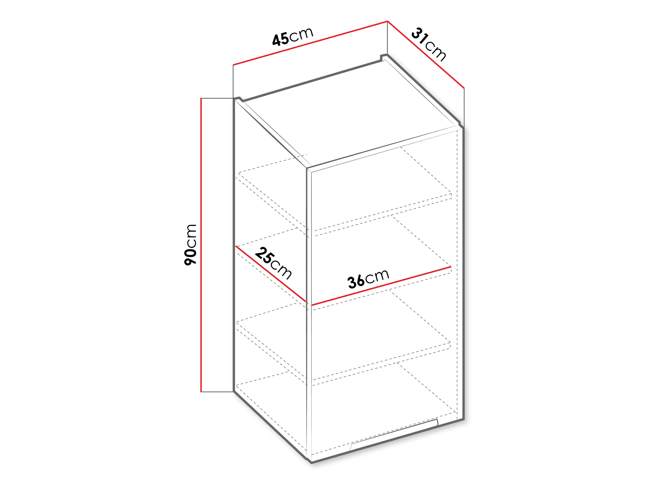 Modulvægskab Sole 120
