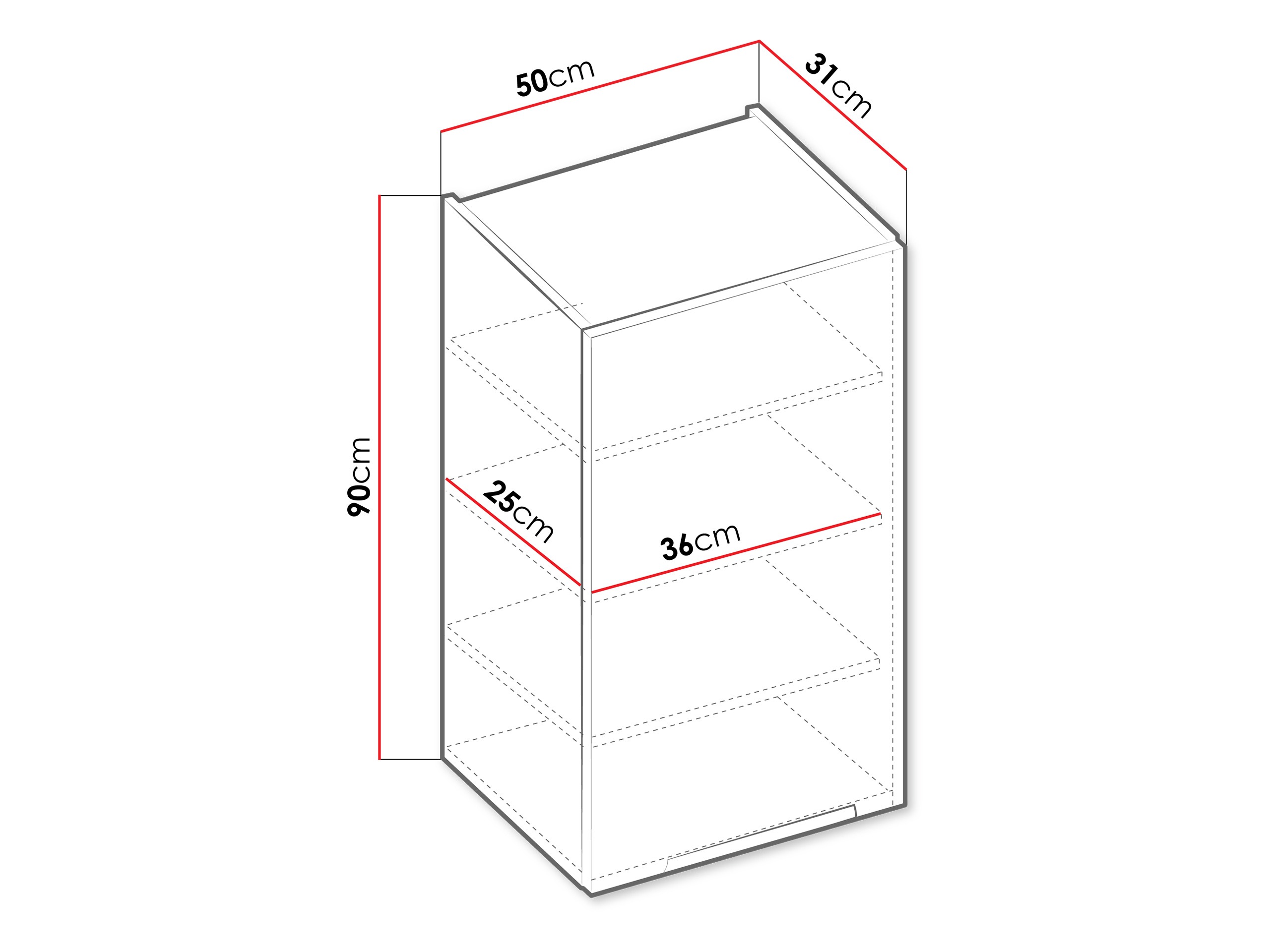 Modulvægskab Sole 123