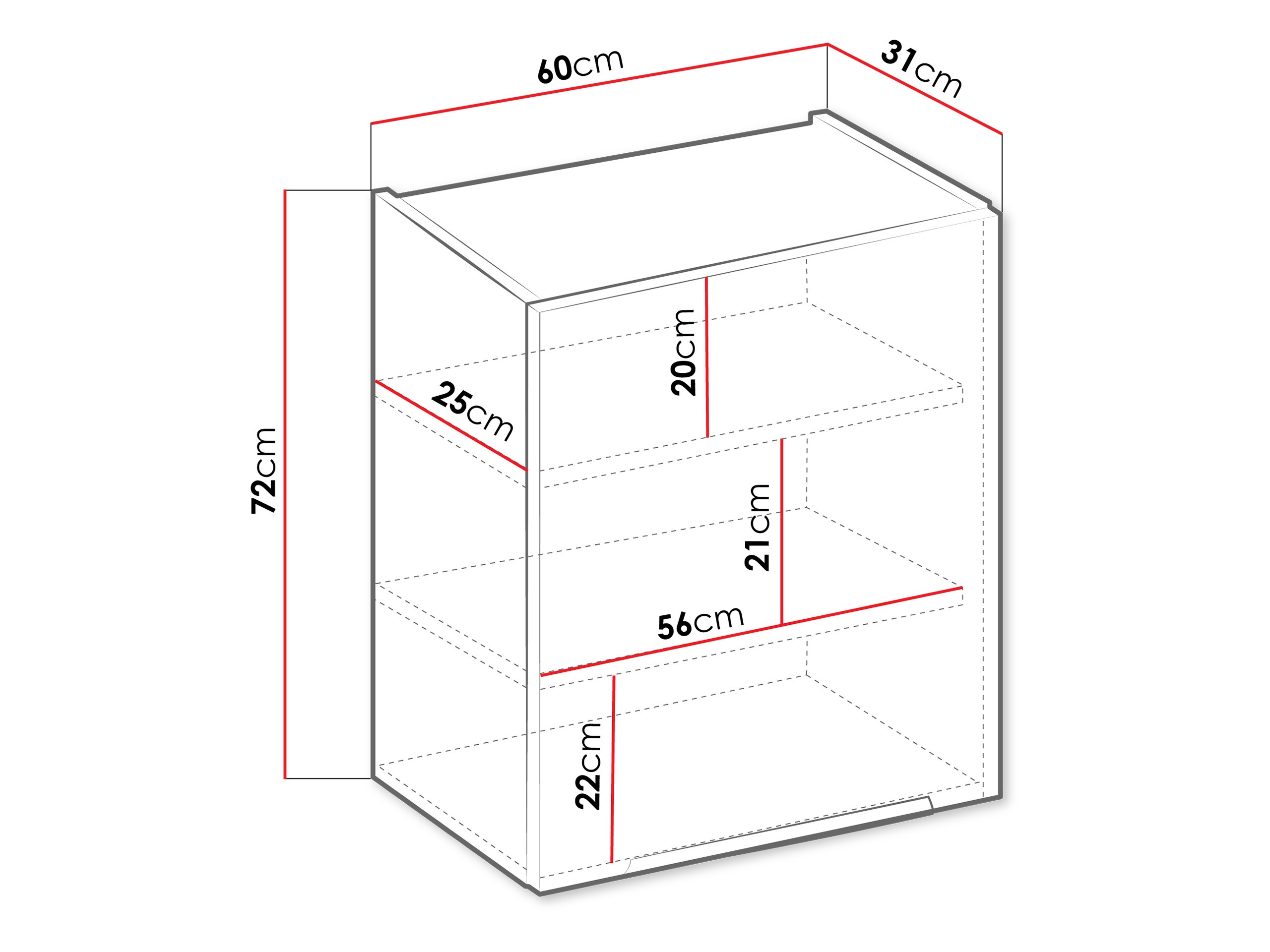 Modulvægskab Sole 136