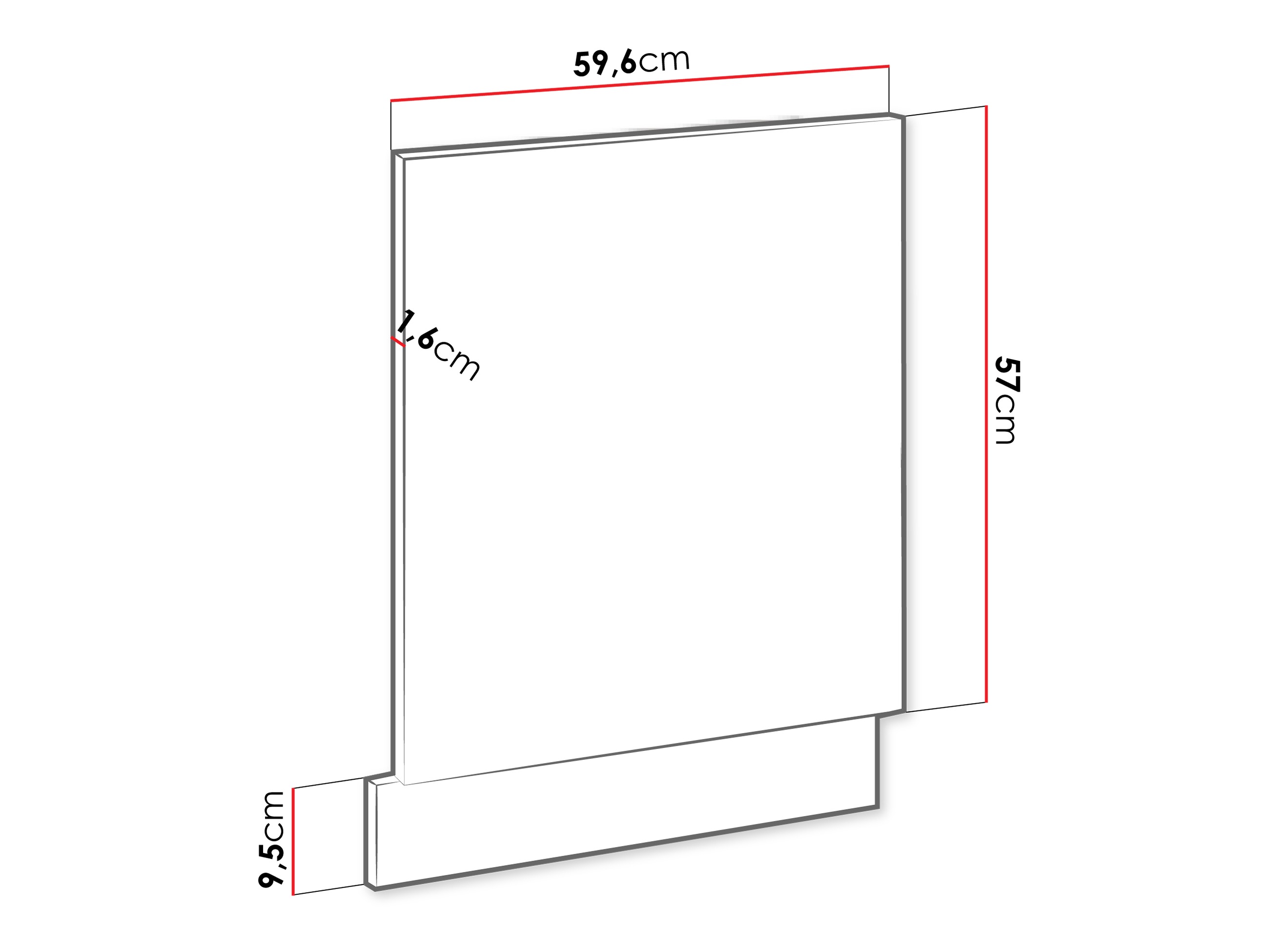 Dør til opvaskemaskine Sole 155