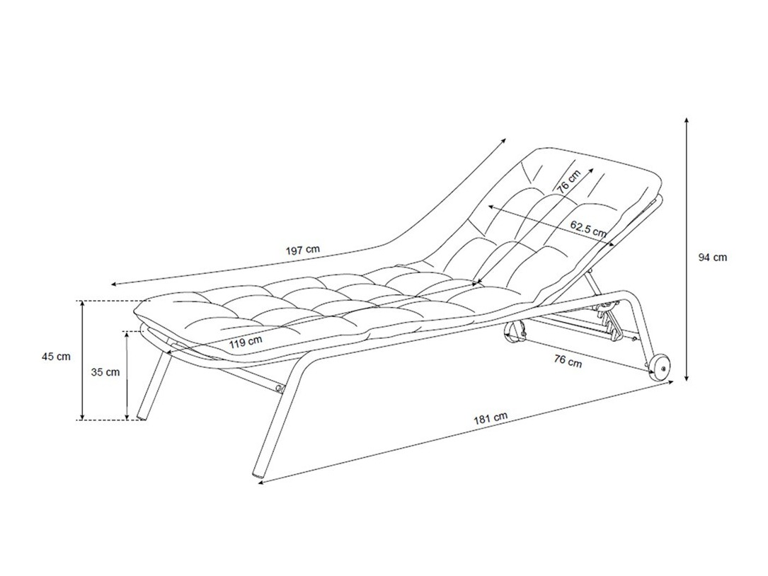 Udendørs solseng Mandeville 360