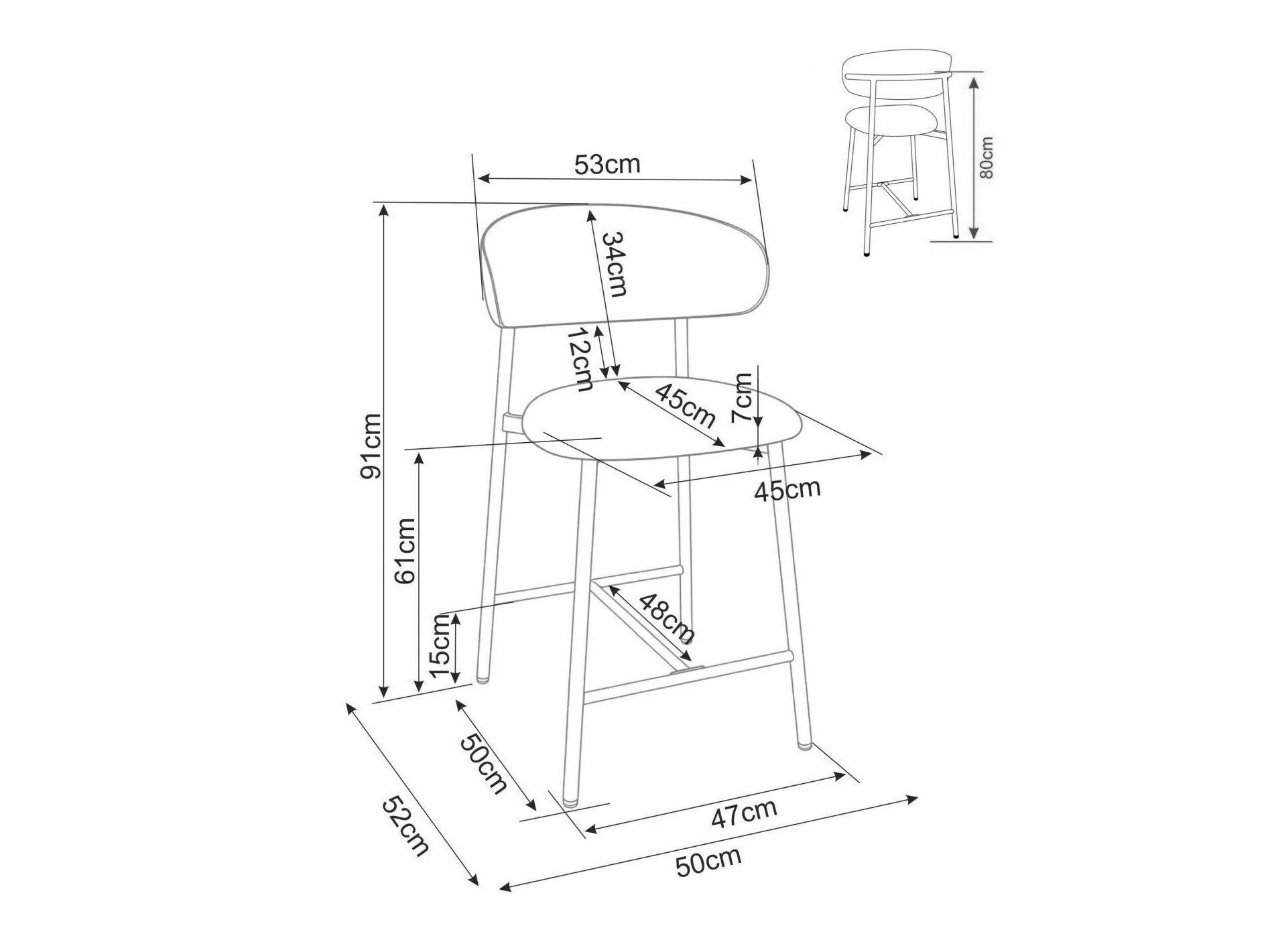 Counterstol Detroit 946 (Brego 34)