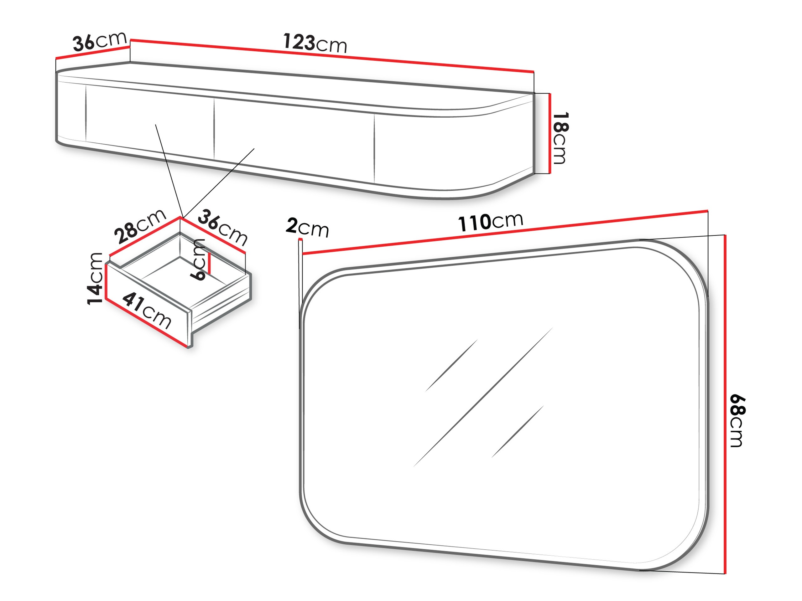 Sminkebord Comfivo Livtena 107