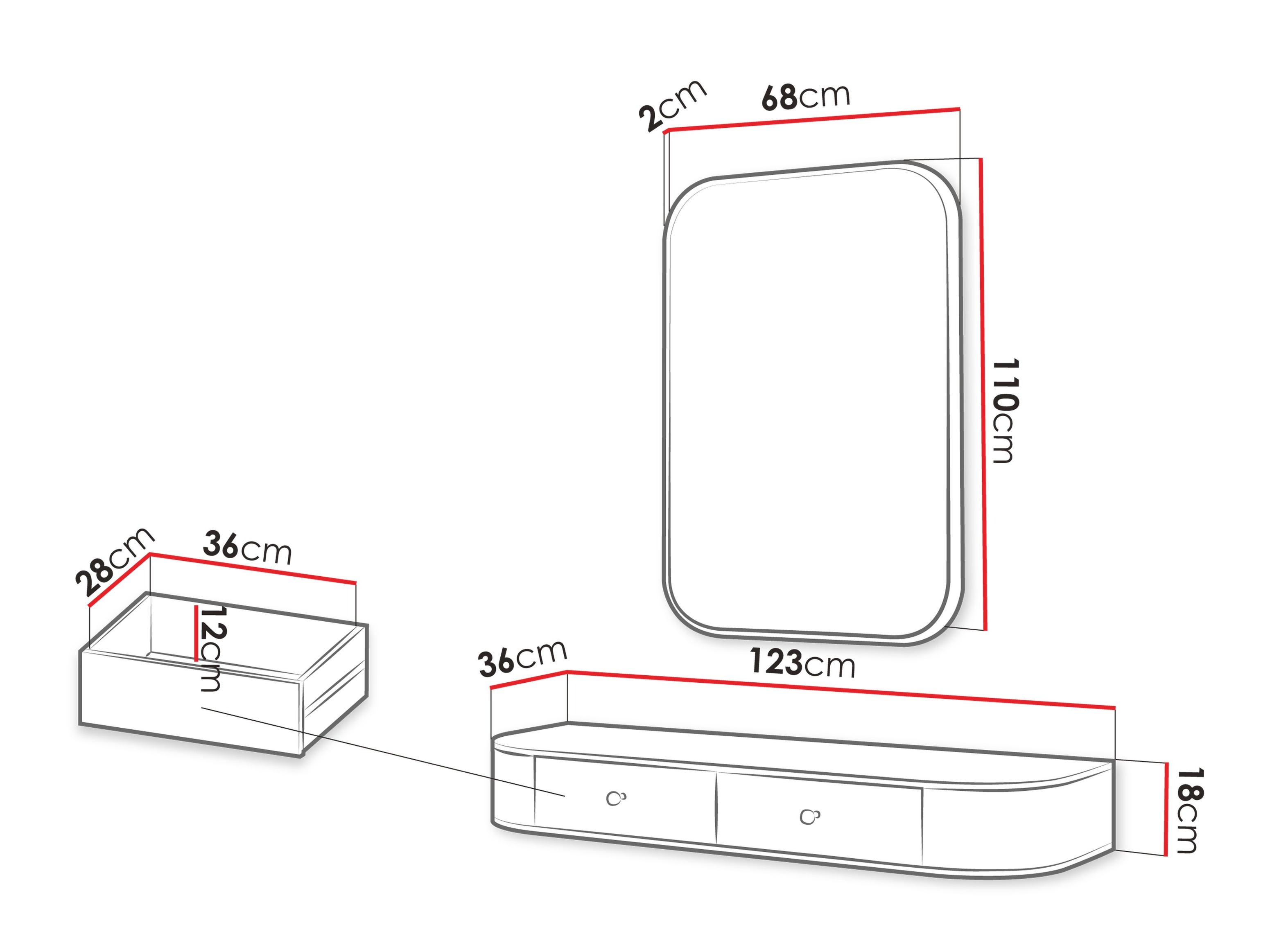 Sminkebord Comfivo Urbum