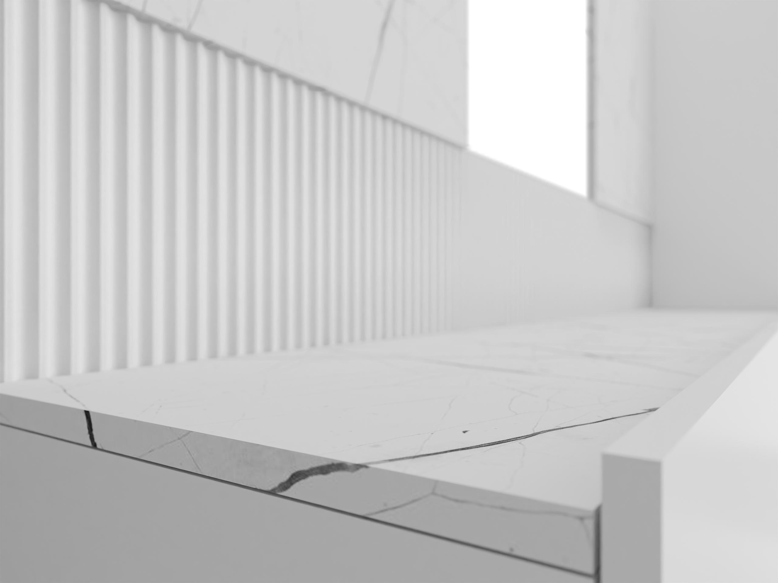 Stuemøbelsæt Comfivo Salix II (Hvid + Hvid marmor)