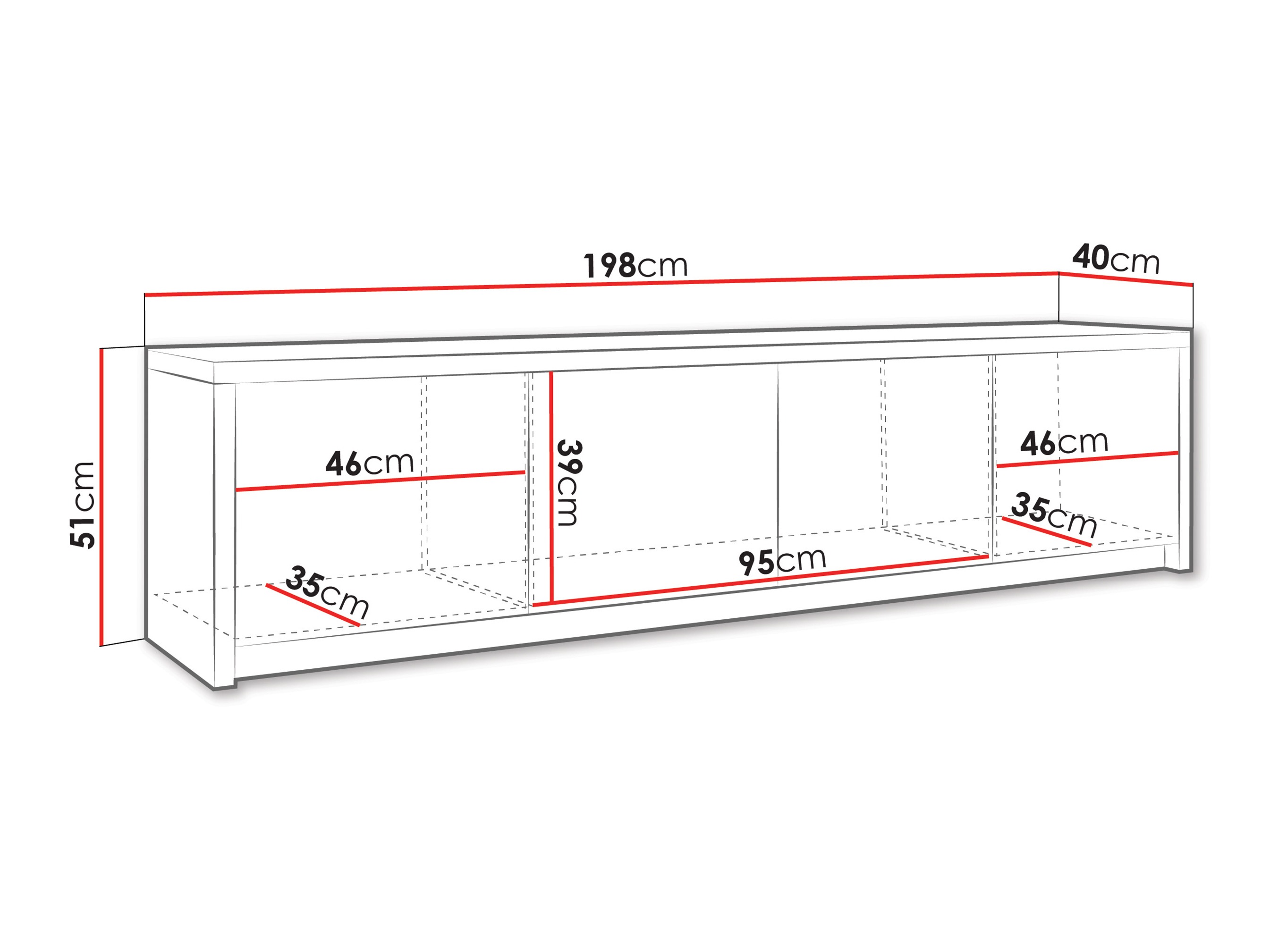 TV-bord Providence 201 (Hvid)