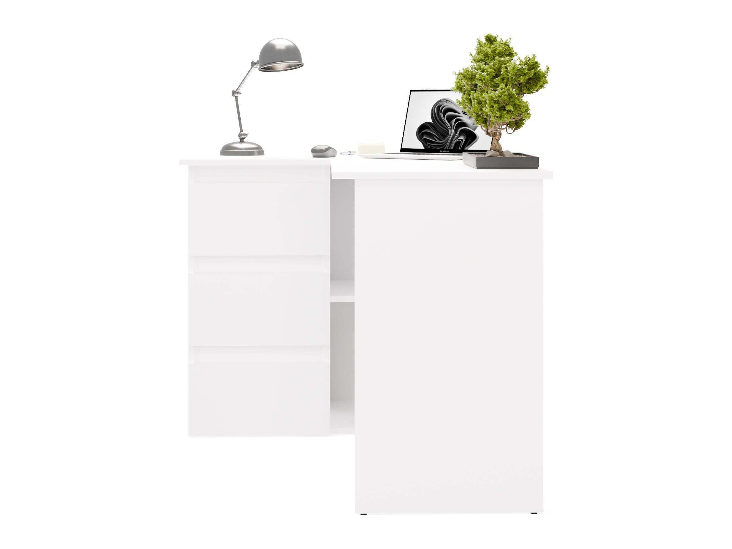 Hjørneskrivebord Mandeville 365 (Hvid)
