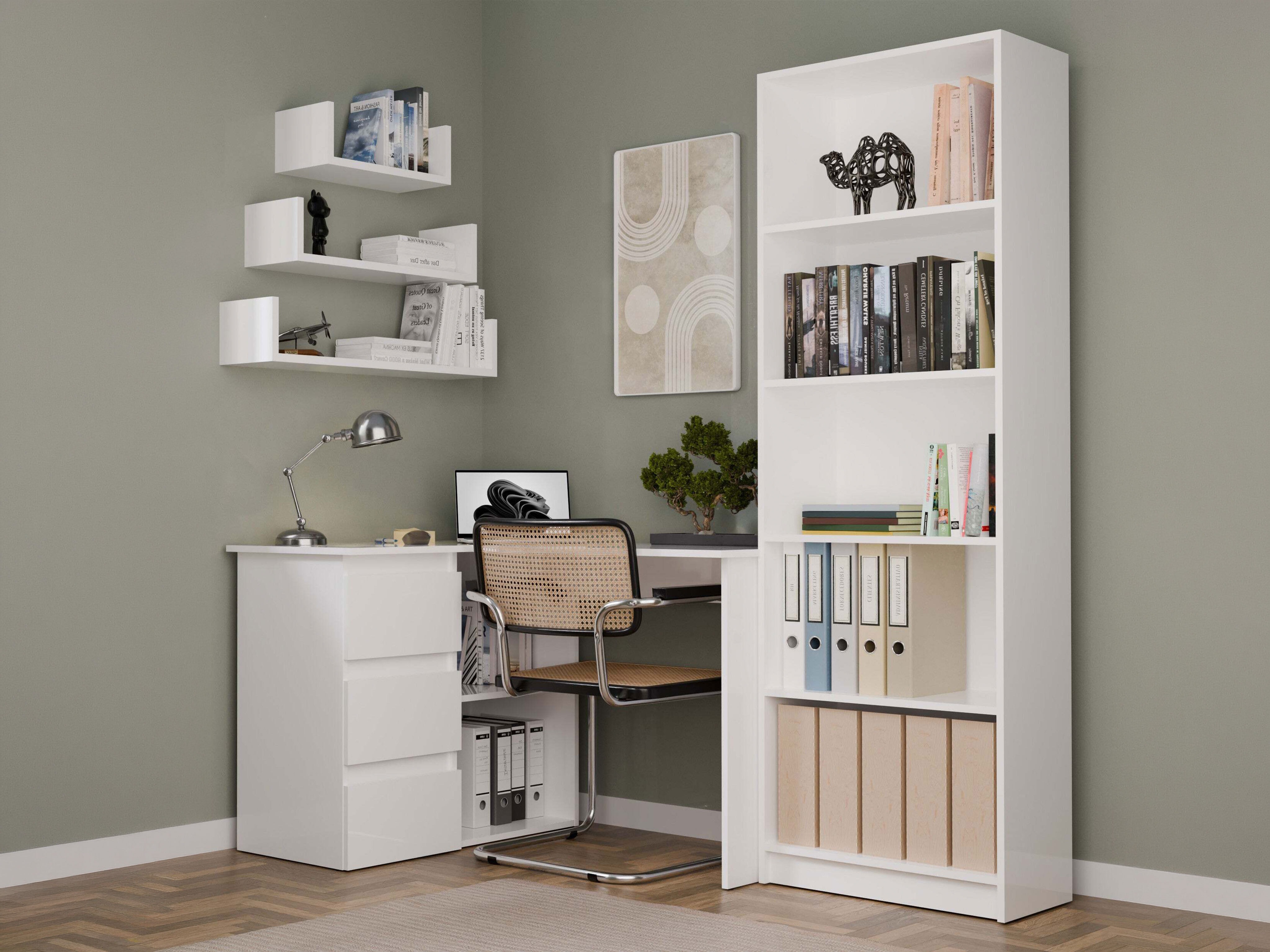Hjørneskrivebord Mandeville 365 (Hvid)