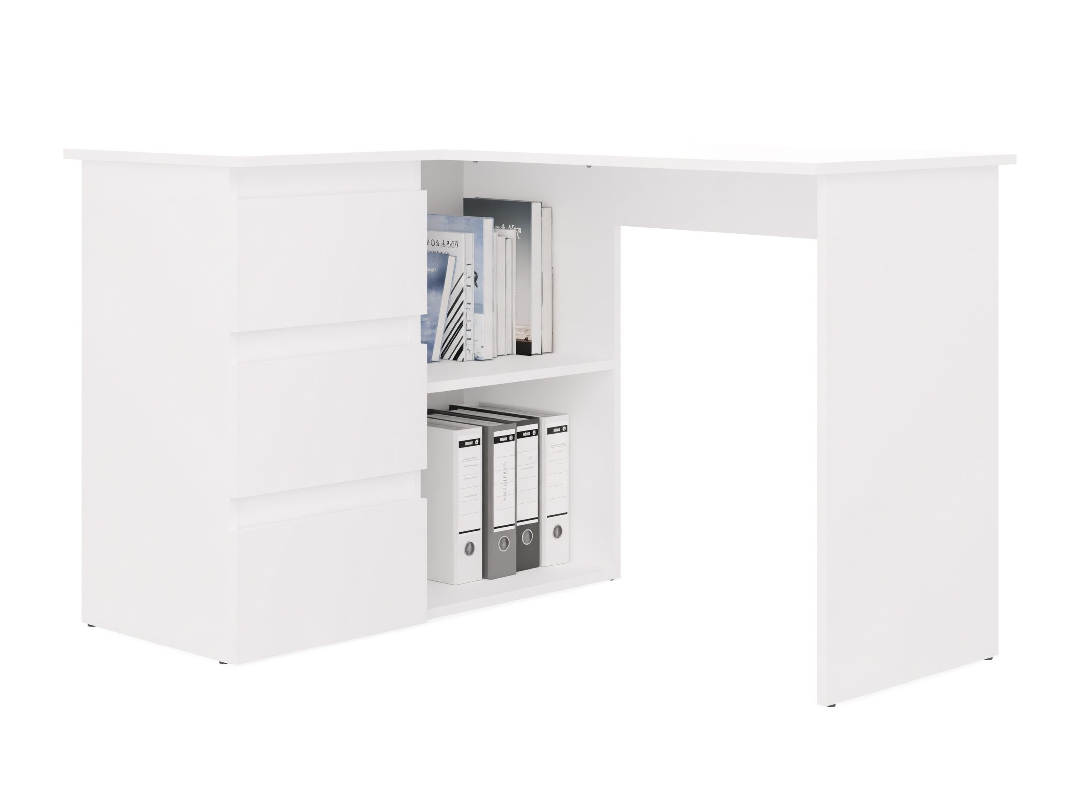 Hjørneskrivebord Mandeville 365 (Hvid)