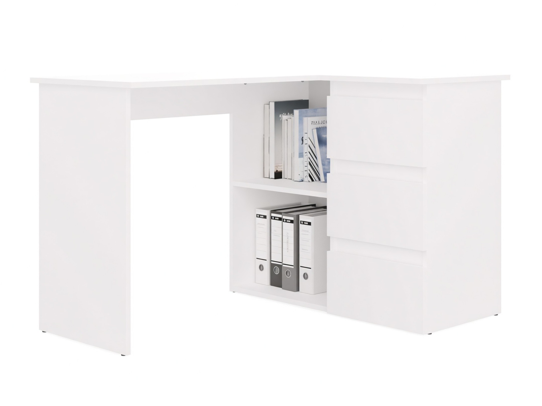 Hjørneskrivebord Mandeville 365 (Hvid)