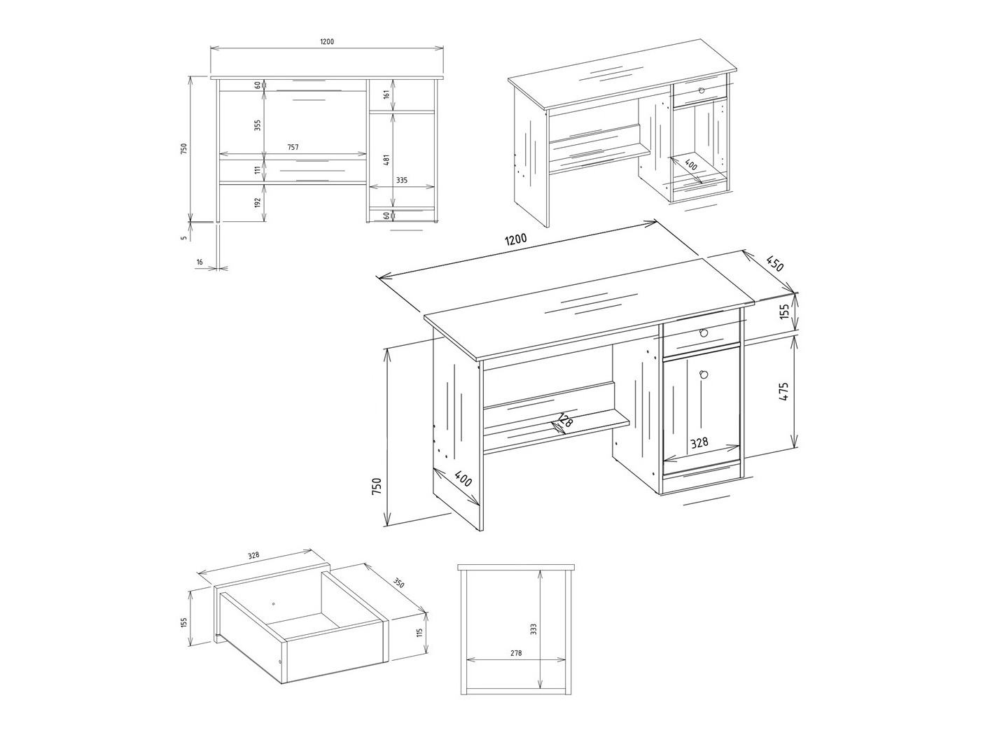 Skrivebord Mandeville 367