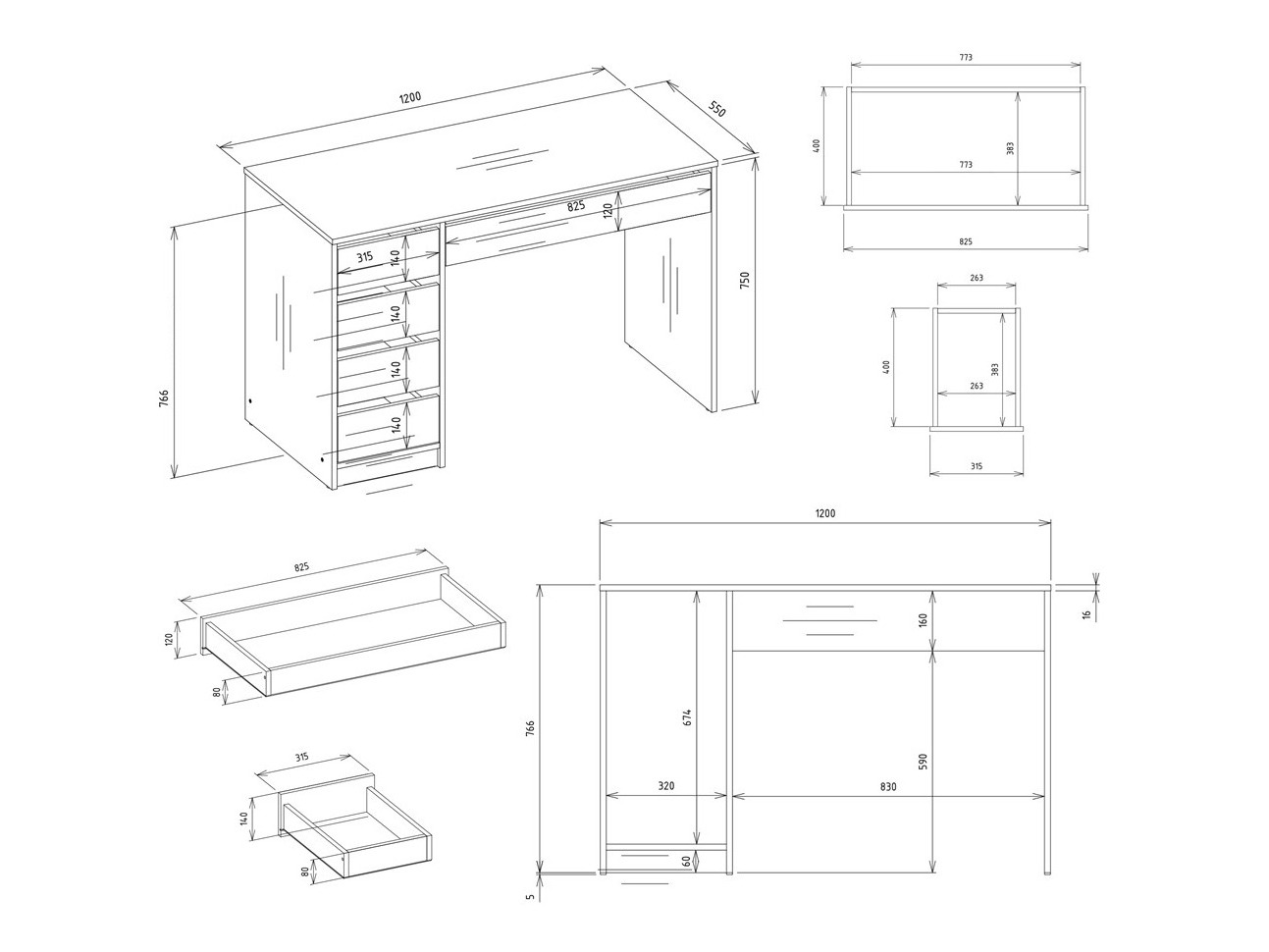 Skrivebord Mandeville 368