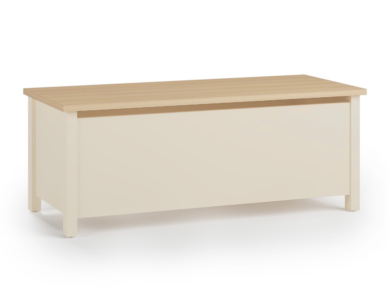 Opbevaringsboks Velferi 120 (Beige + Egetræ)