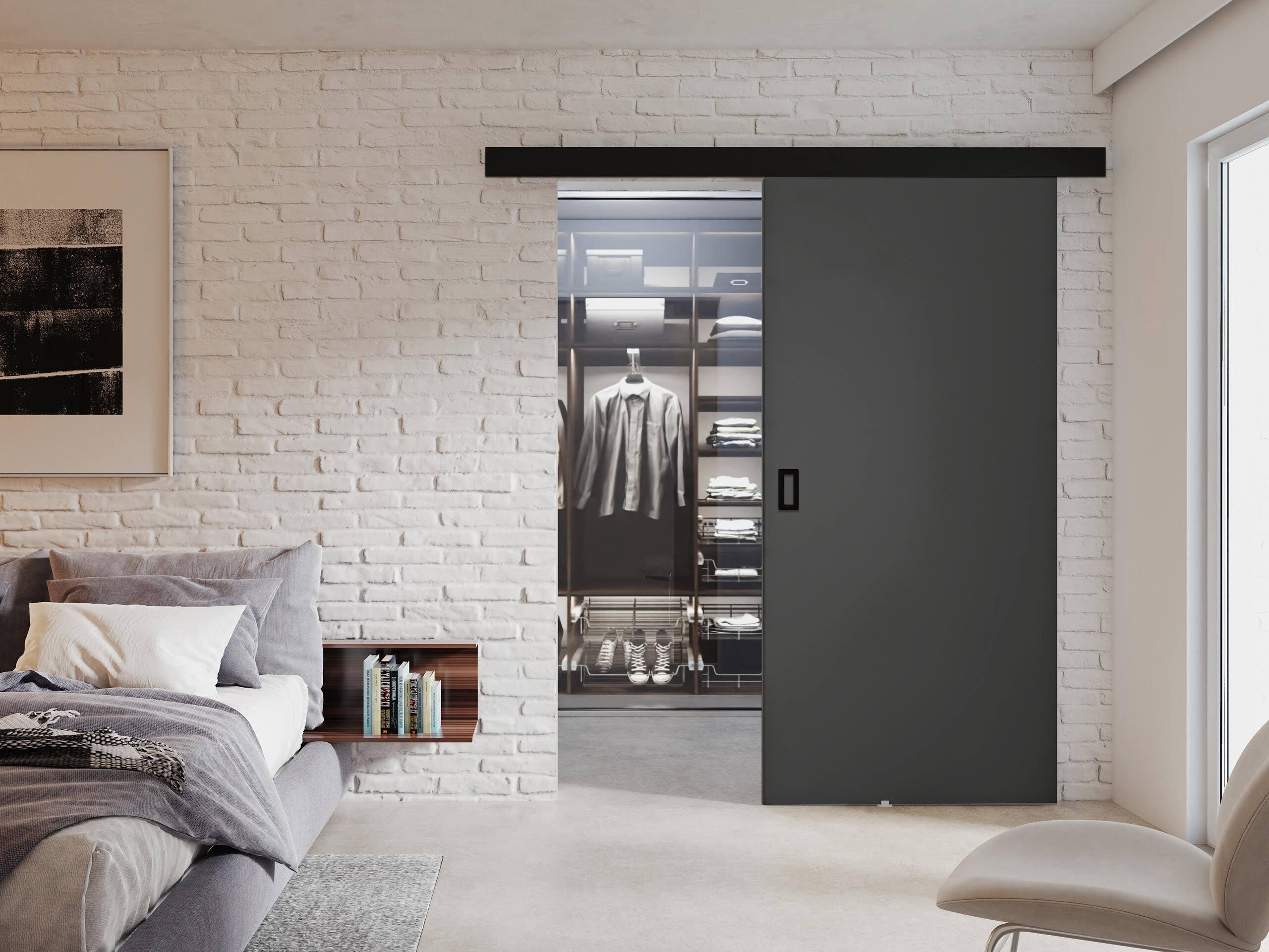 Skydedør Dover 170 (Grafit)