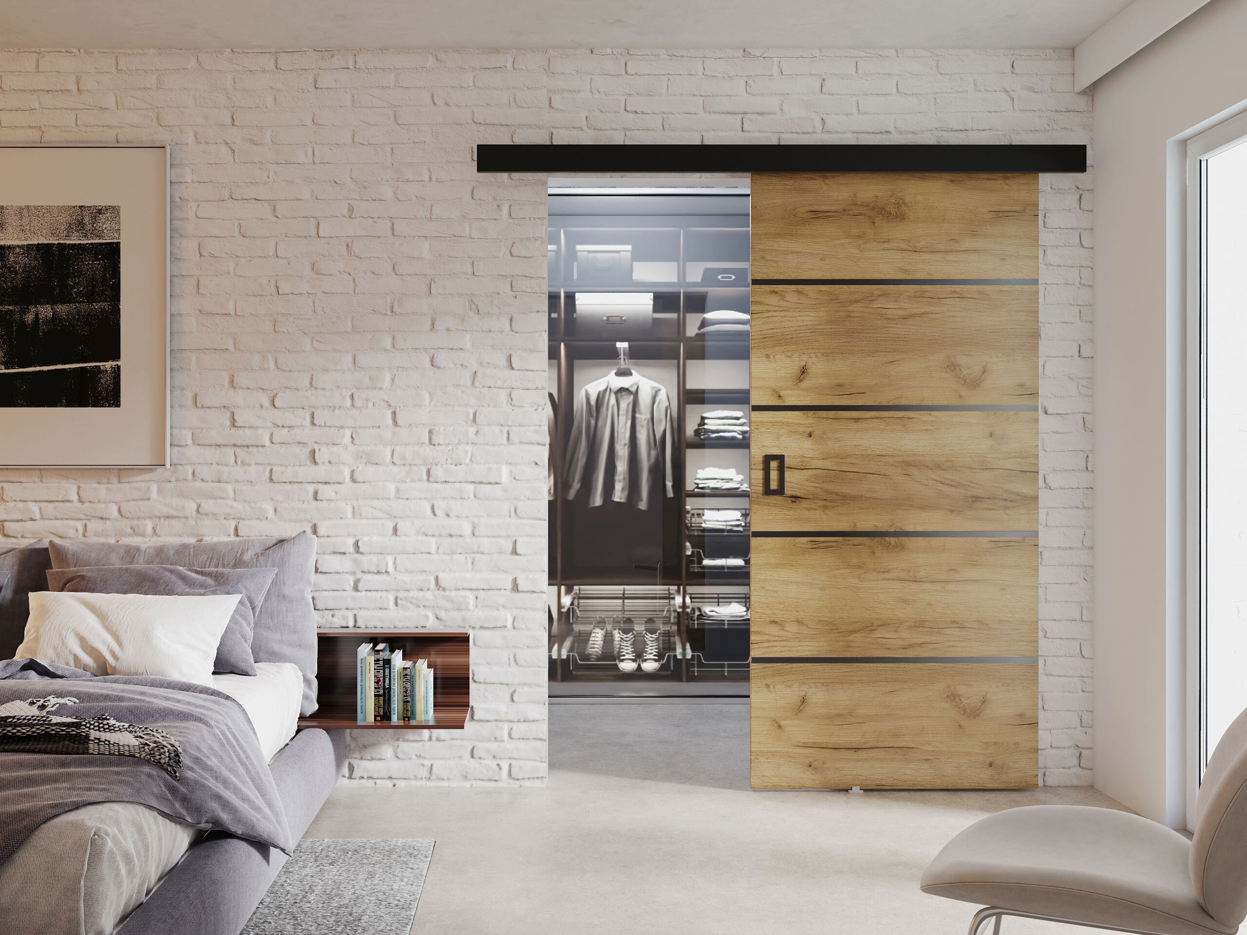 Skydedør Dover 172 (Craft egetræ)