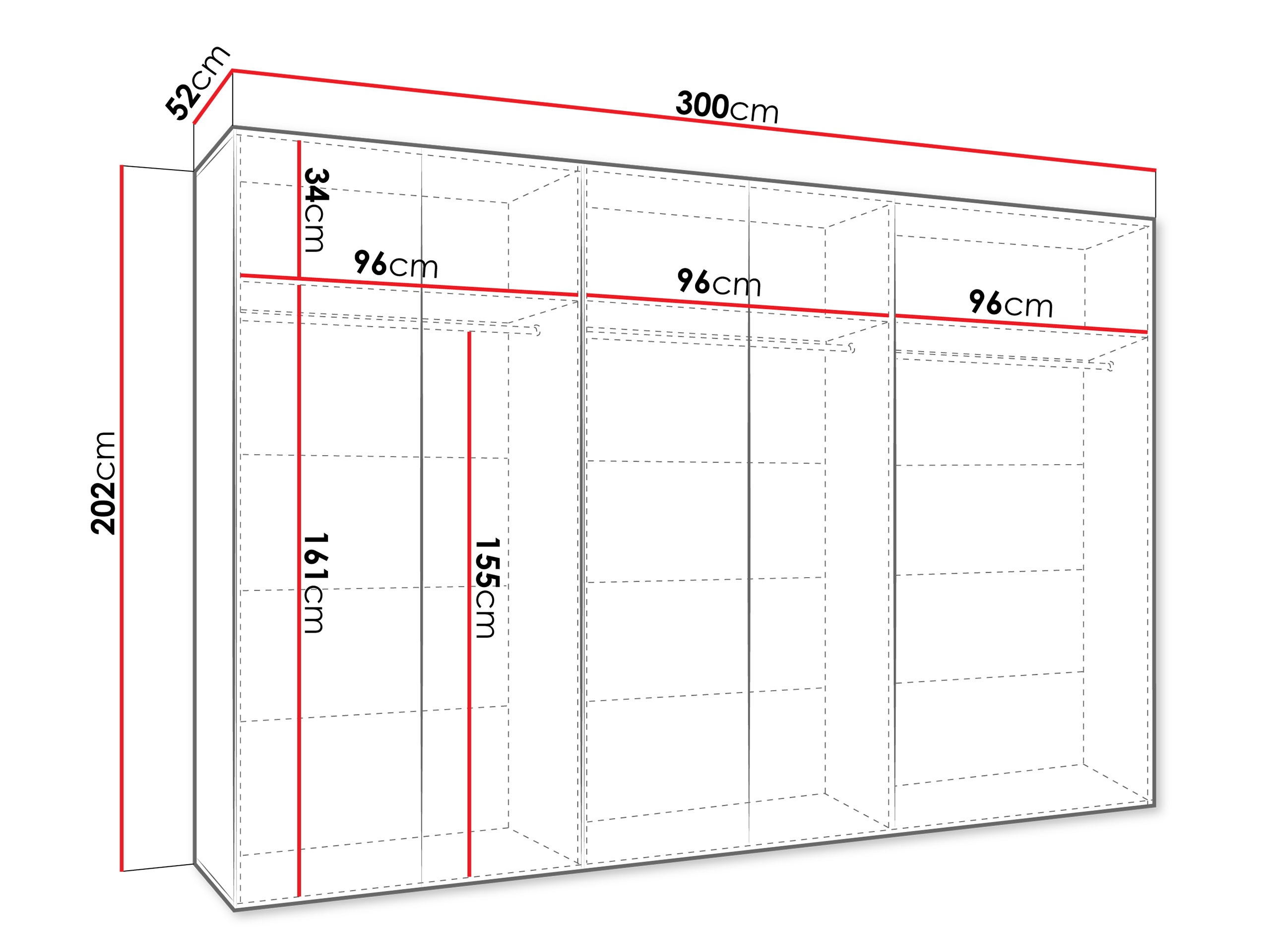 Garderobeskab Hartford 599 (Sort)