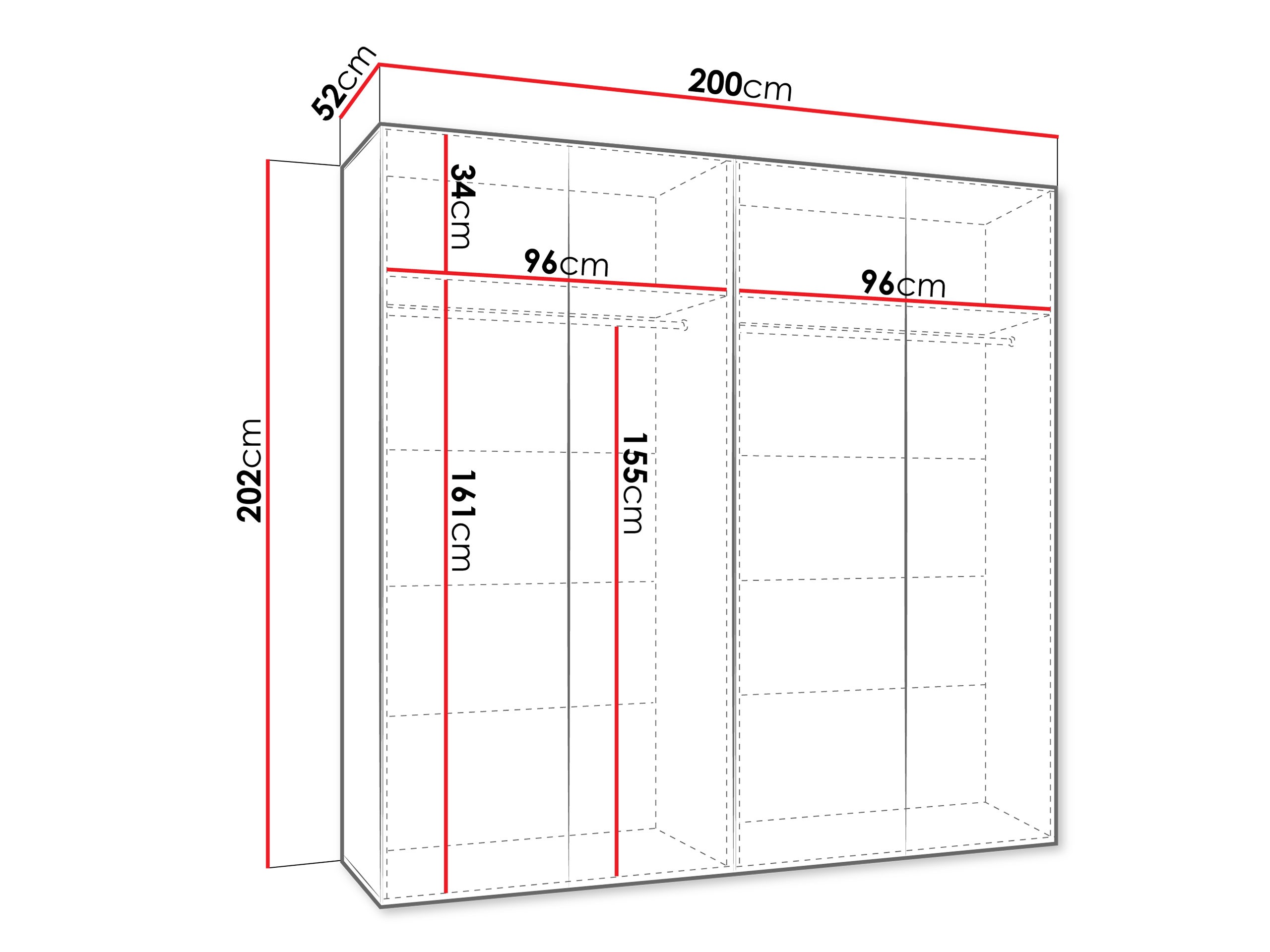Garderobeskab Hartford 601 (Hvid)