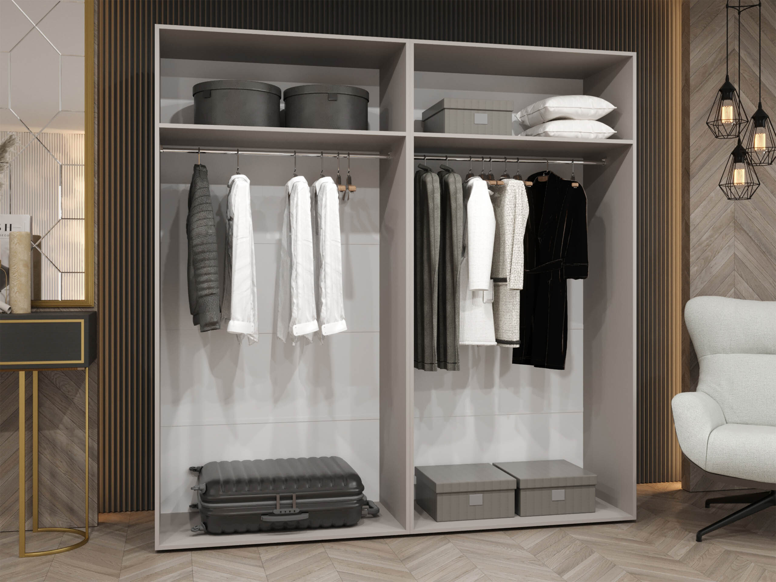 Garderobeskab Hartford 605 (Sort)