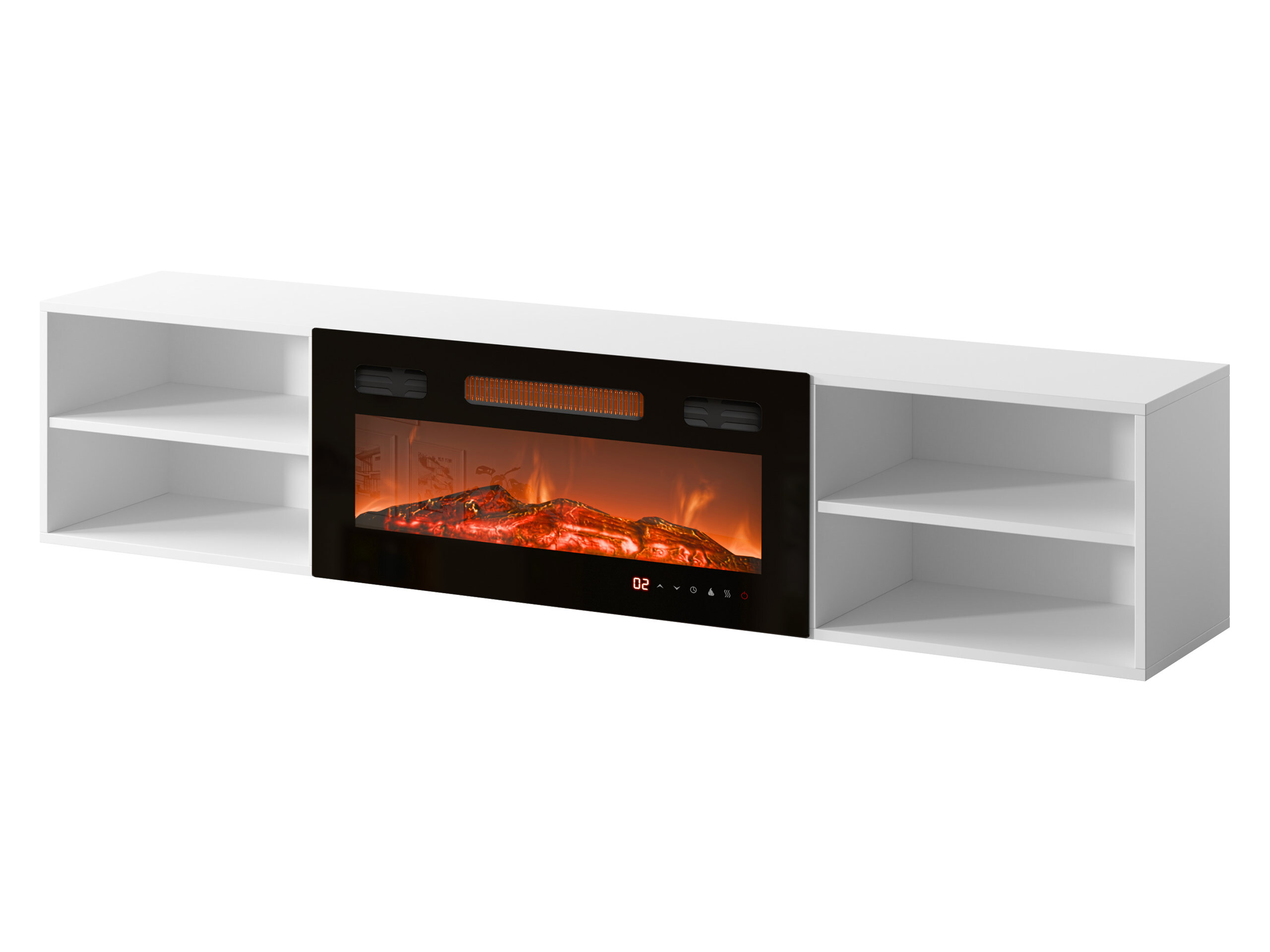 TV-bord Charlotte 190 (Hvid + Sort)