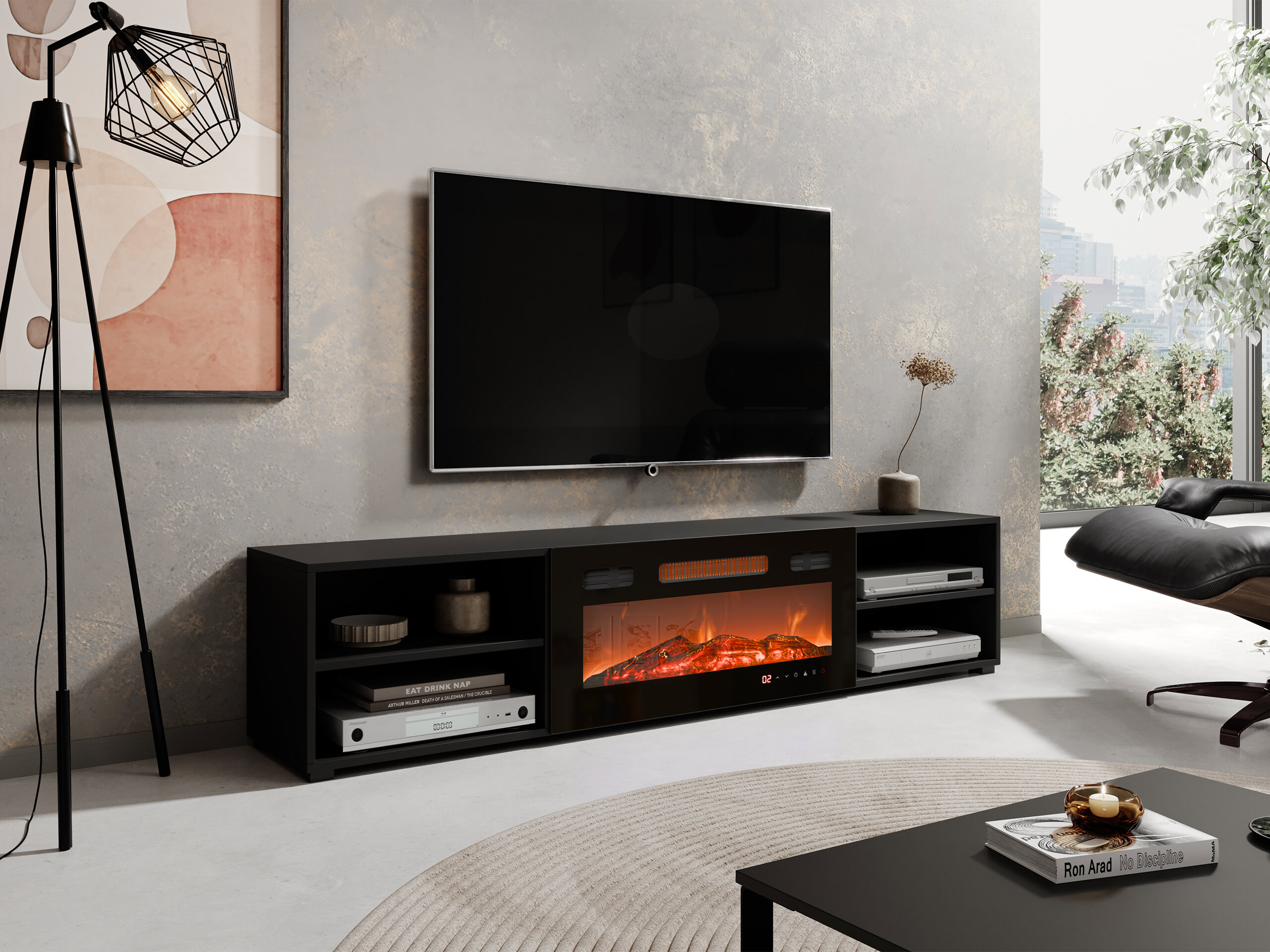 TV-bord Charlotte 190 (Sort)