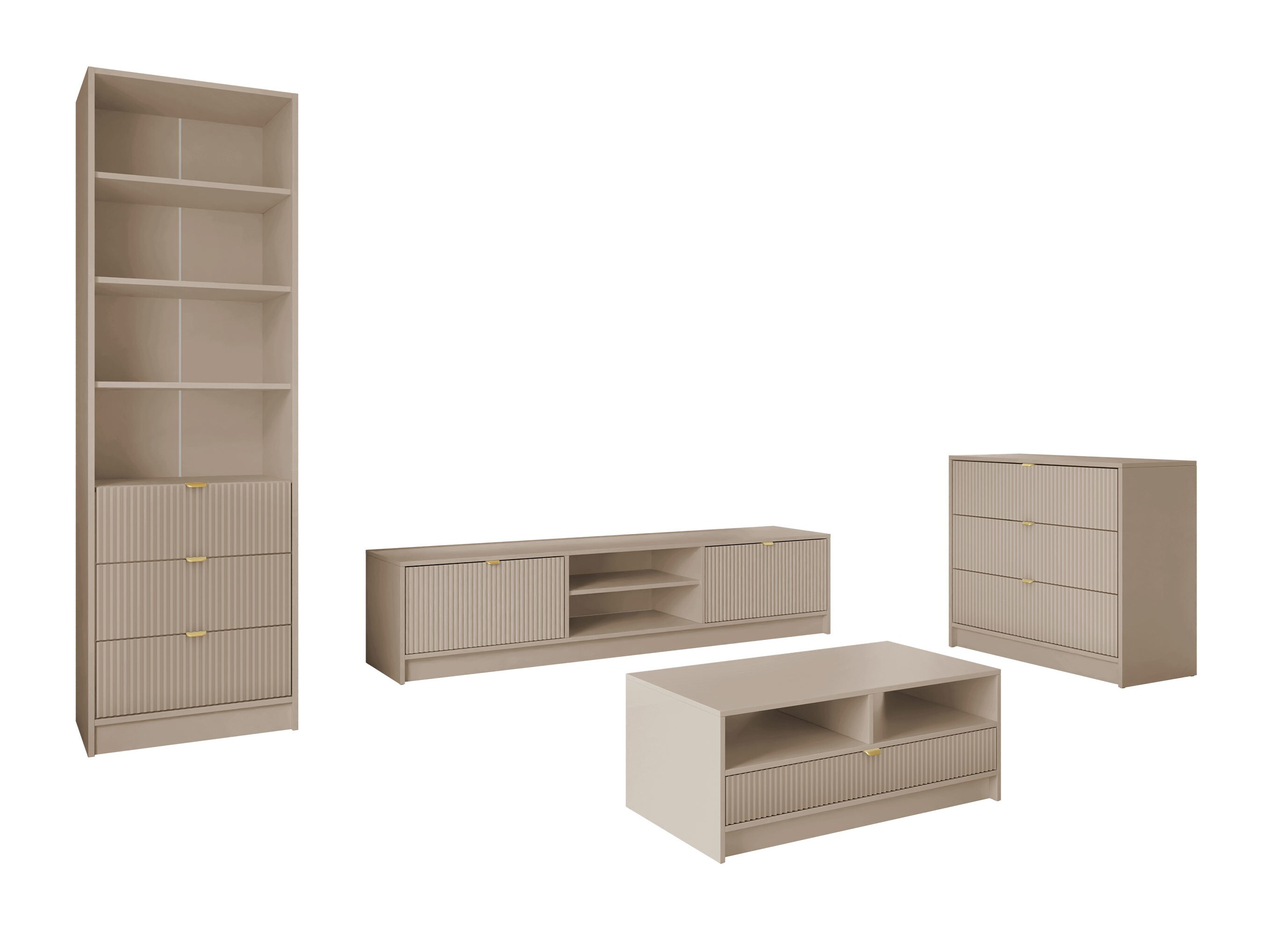 Stuemøbelsæt Comfivo Papilio VII (Beige)
