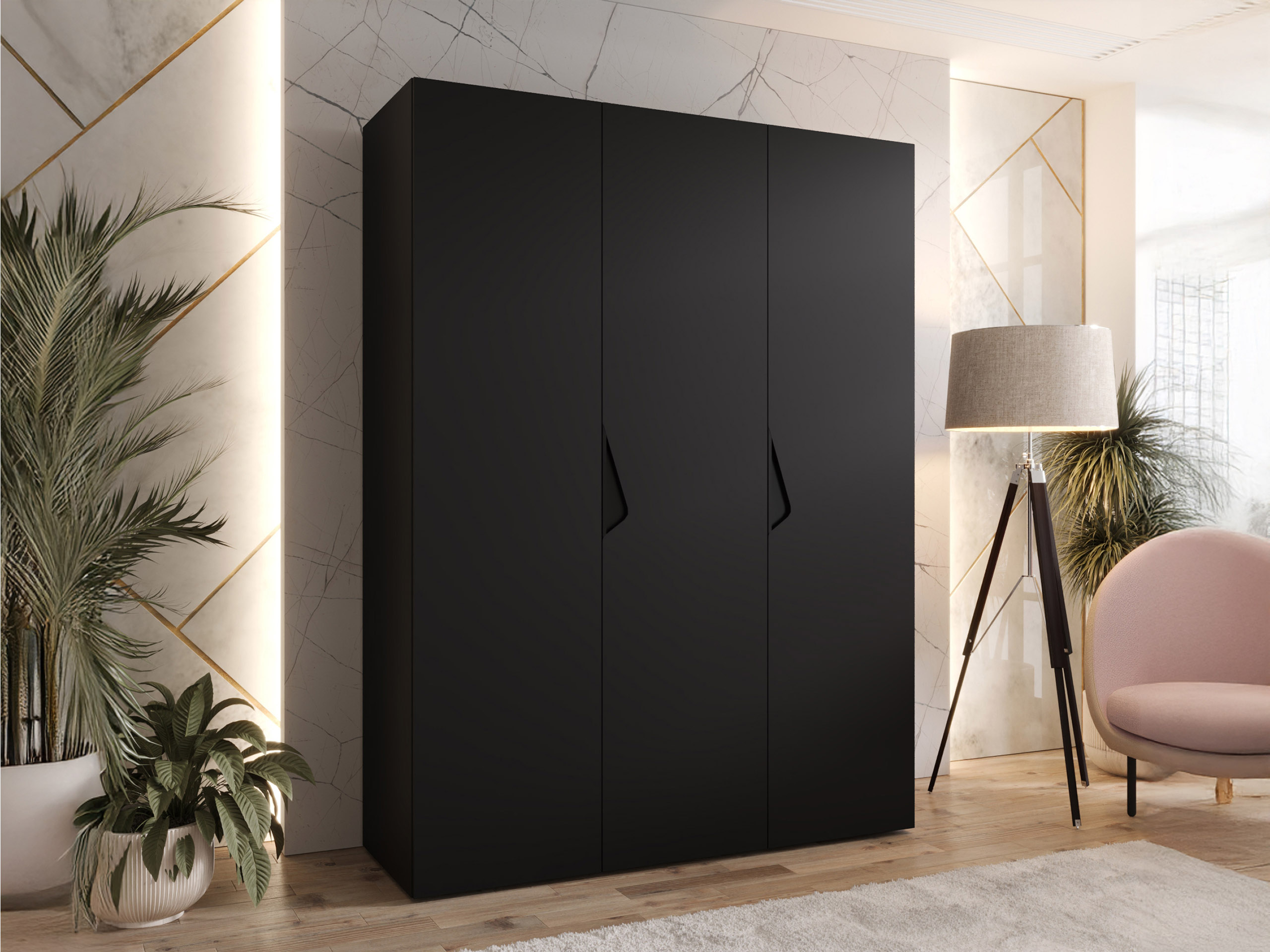 Garderobeskab Hartford 619 (Sort)