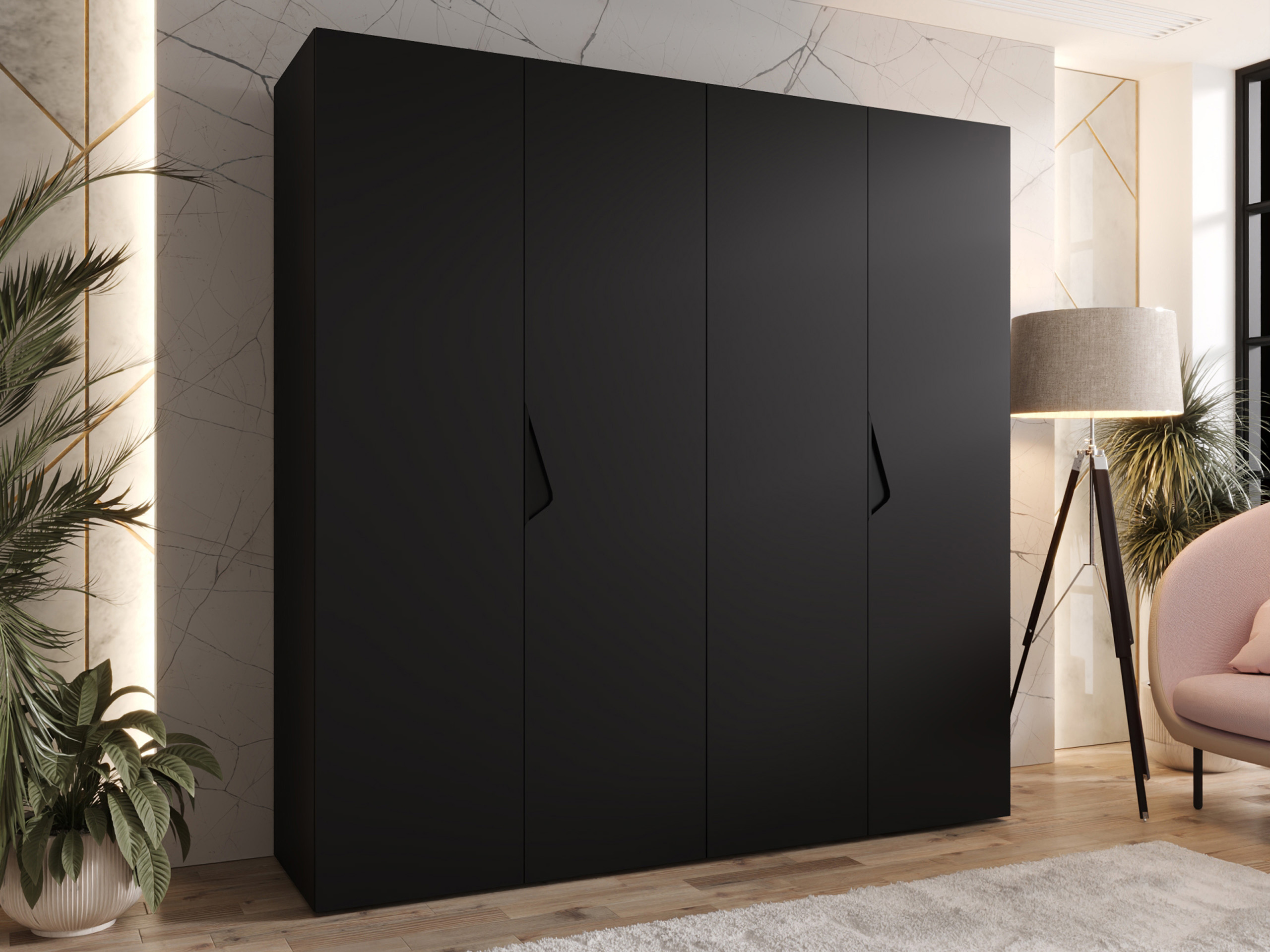 Garderobeskab Hartford 620 (Sort)