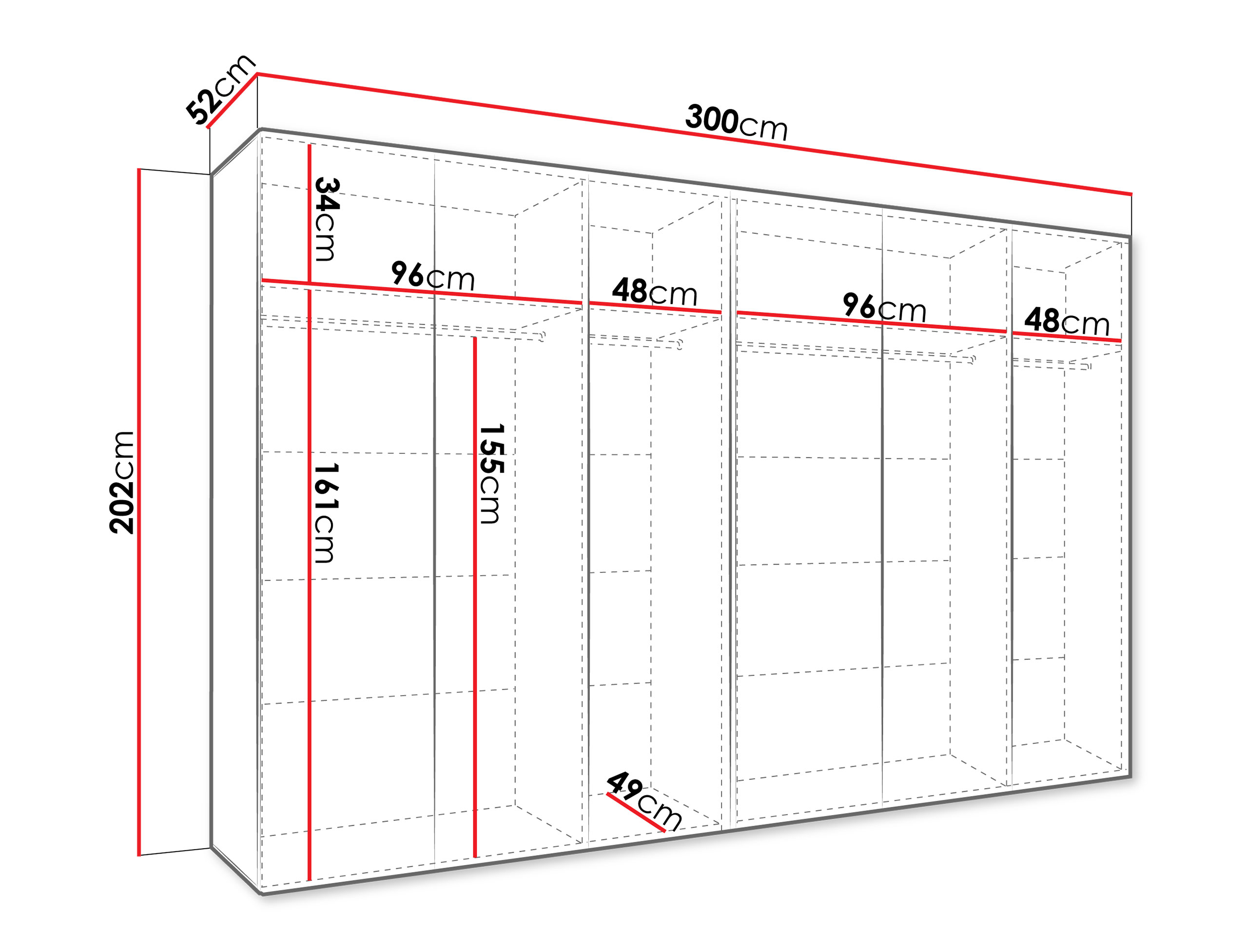 Garderobeskab Hartford 627 (Kashmir)