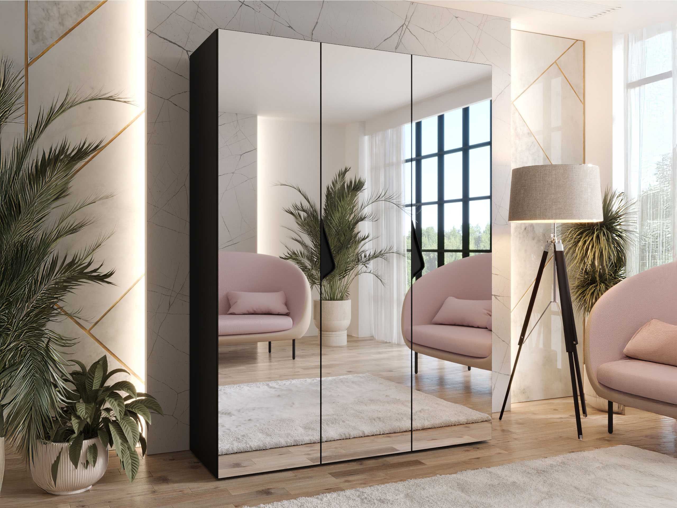 Garderobeskab Hartford 629 (Sort)