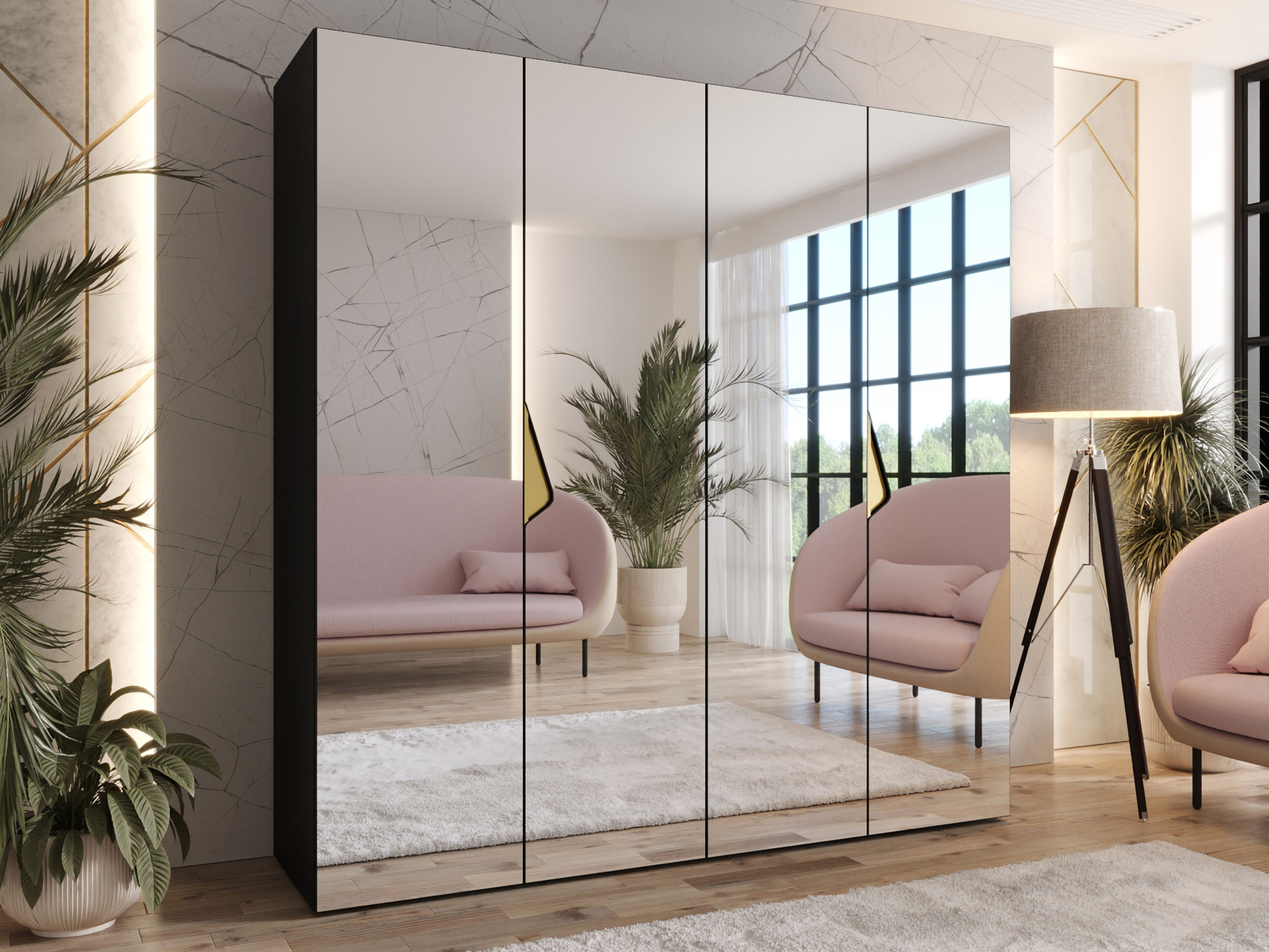 Garderobeskab Hartford 630 (Sort)