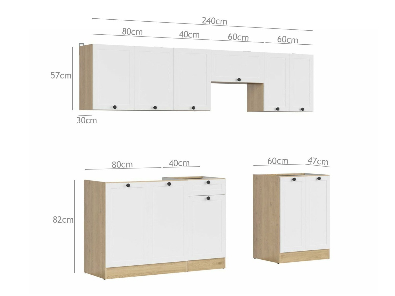 Modulkøkkensæt Classic White 119
