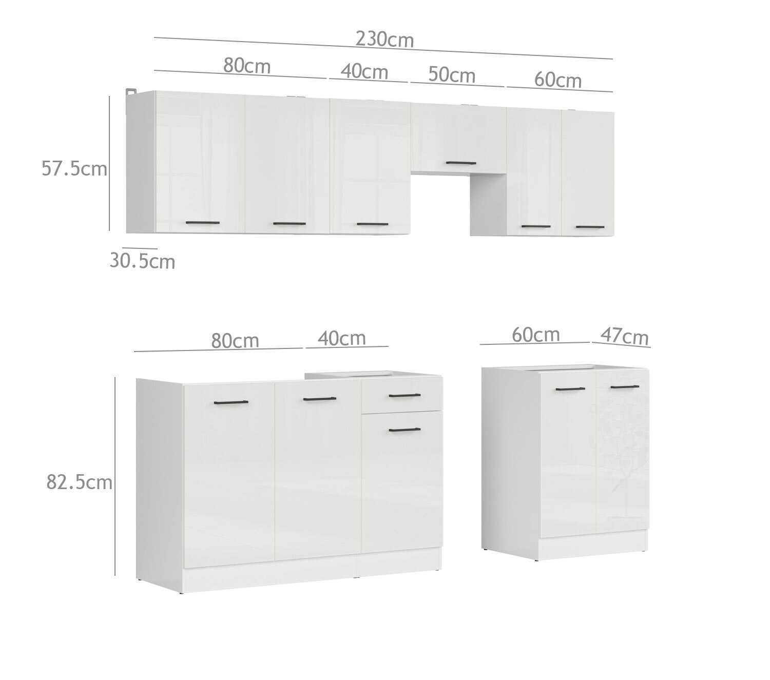 Modulkøkkensæt Line White 118